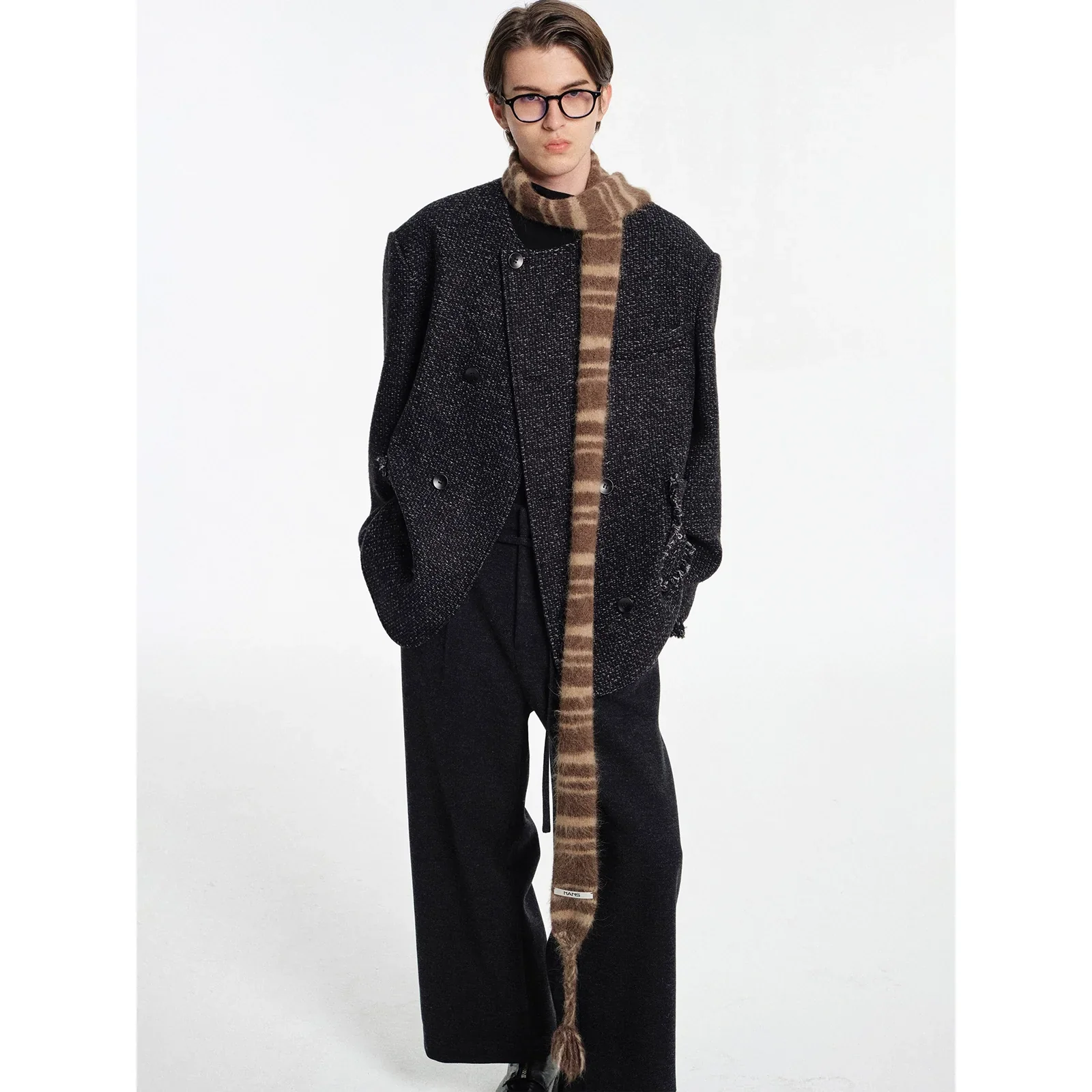 Wool Blend Tweed Jacket