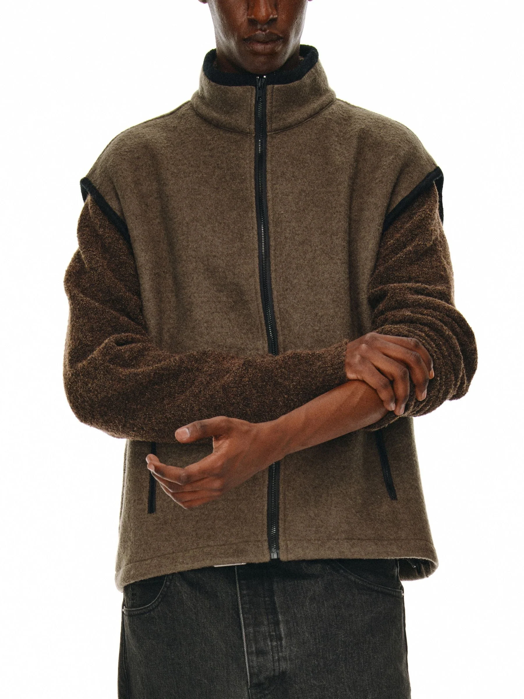 Wool-Blend Zip Vest - Image 2