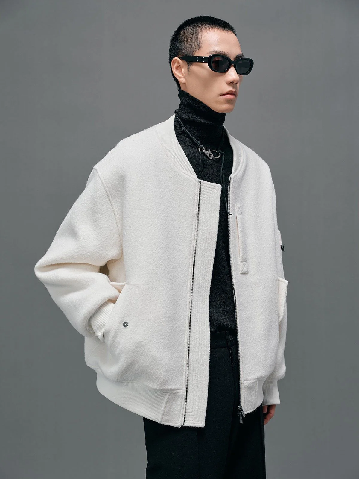Wool Bomber Jacket - Image 2
