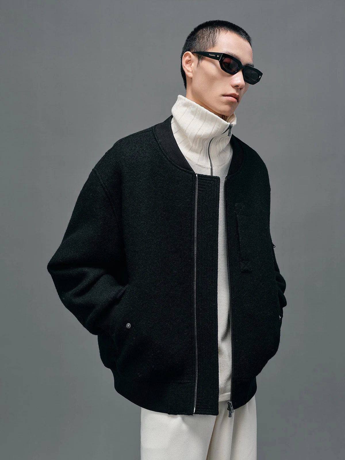 Wool Bomber Jacket - Image 5