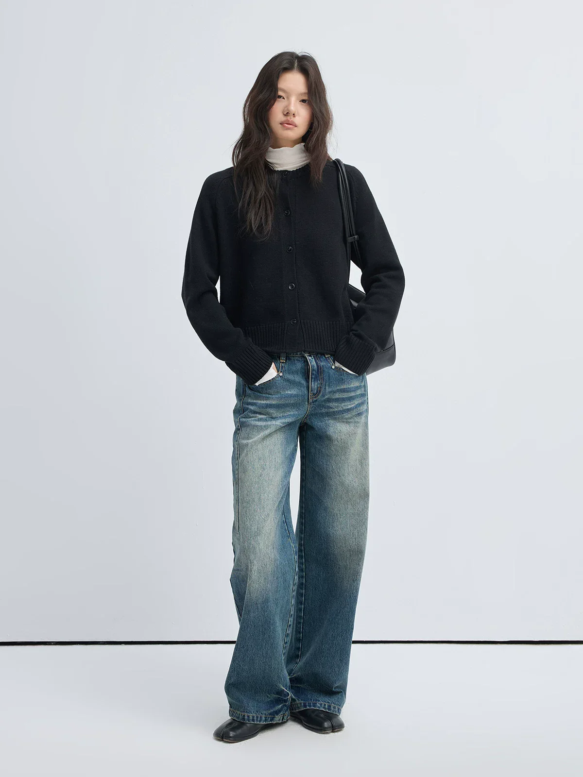 Wool Button Cardigan - Image 3