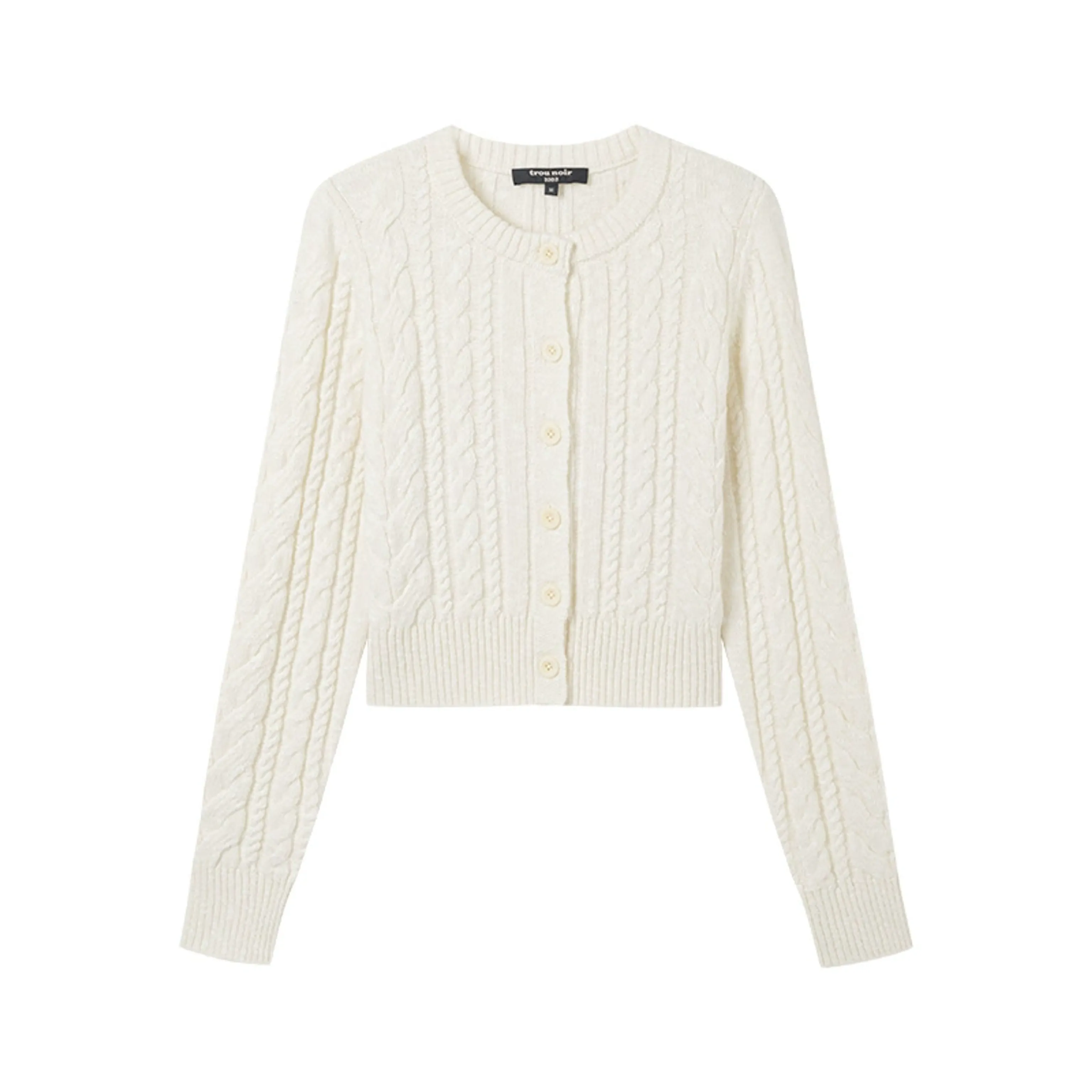 Wool Cable-Knit Cardigan - Image 8