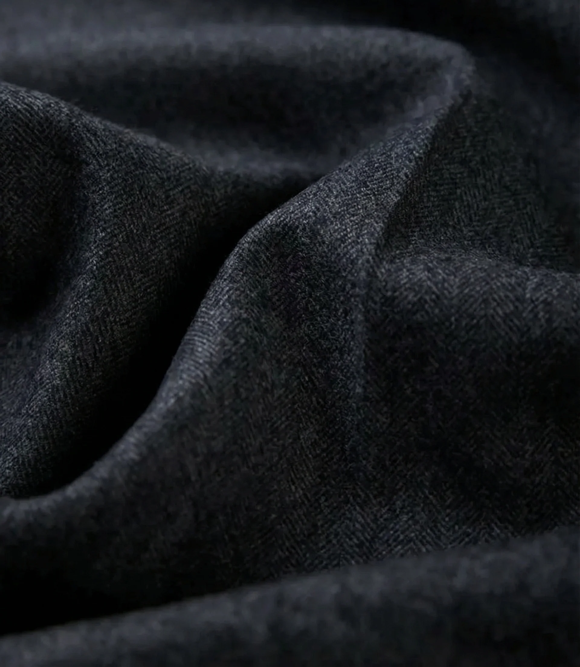 Wool-Cashmere Herringbone Wide-Leg Pants - Image 2