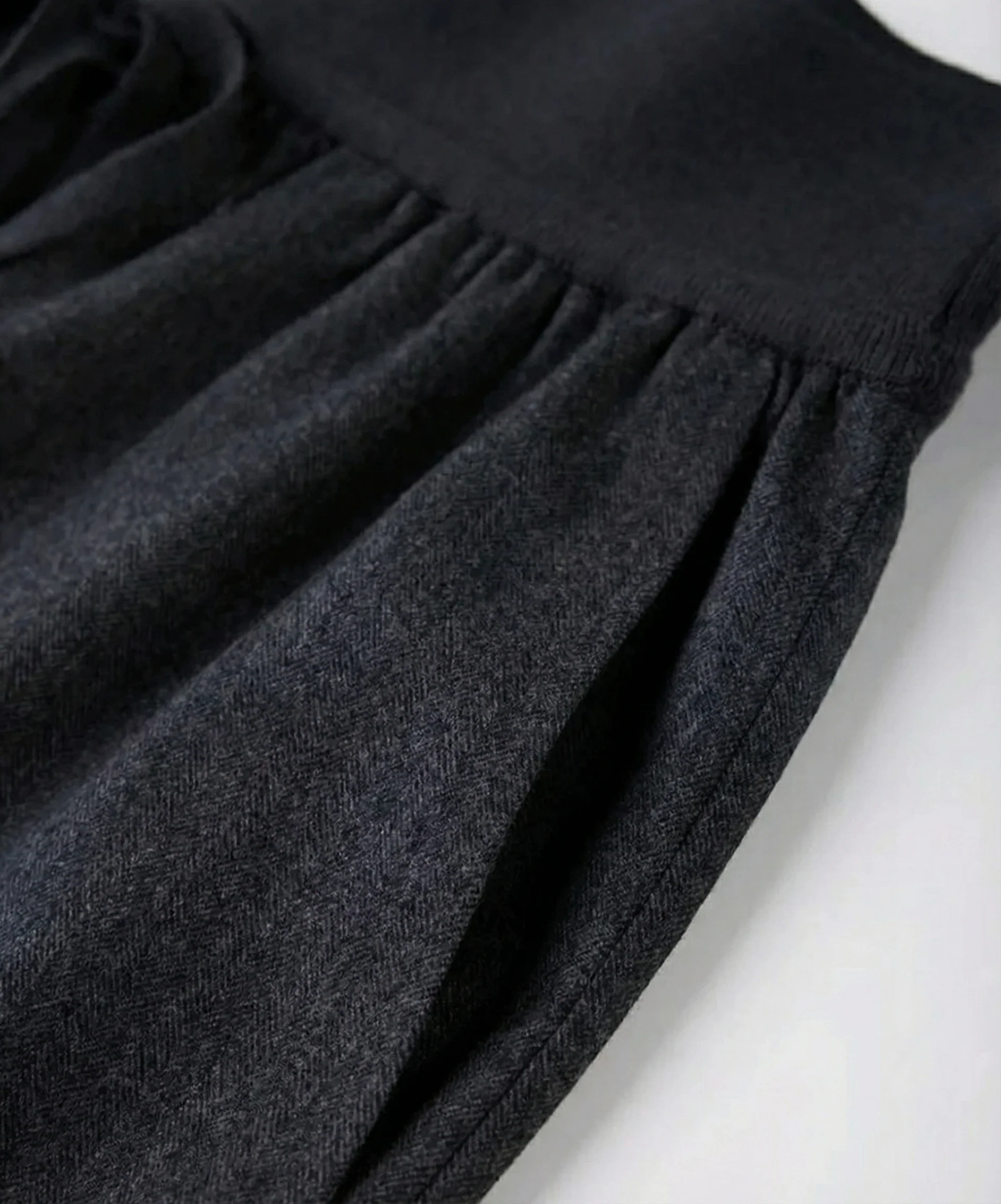 Wool-Cashmere Herringbone Wide-Leg Pants - Image 4