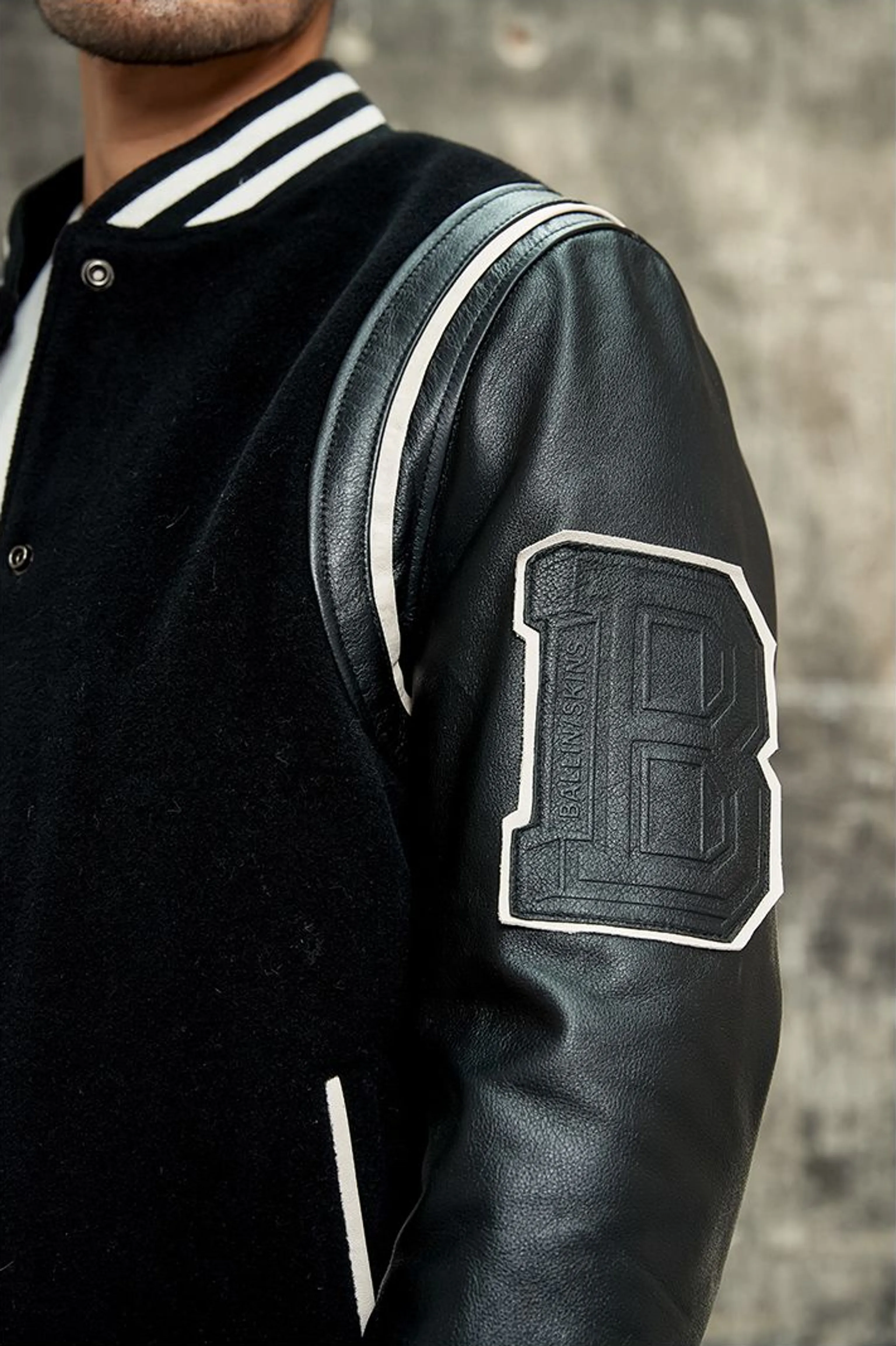 Wool-Cowhide Varsity Jacket - Image 7