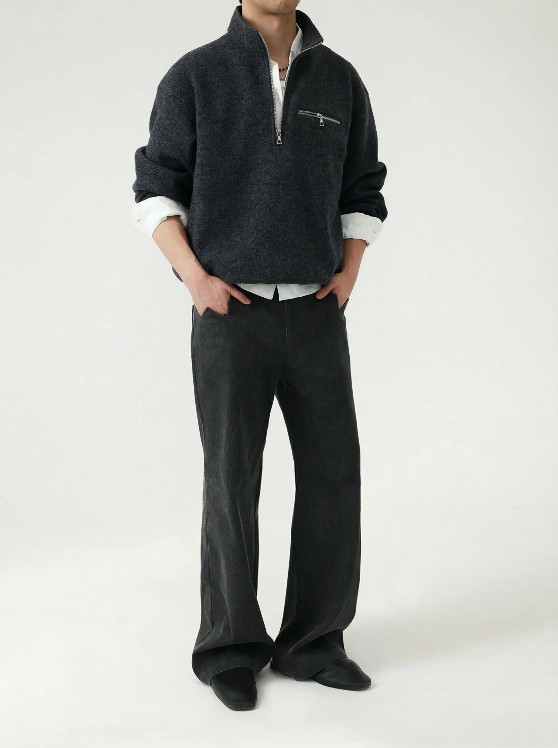 Wool Half-Zip Pullover