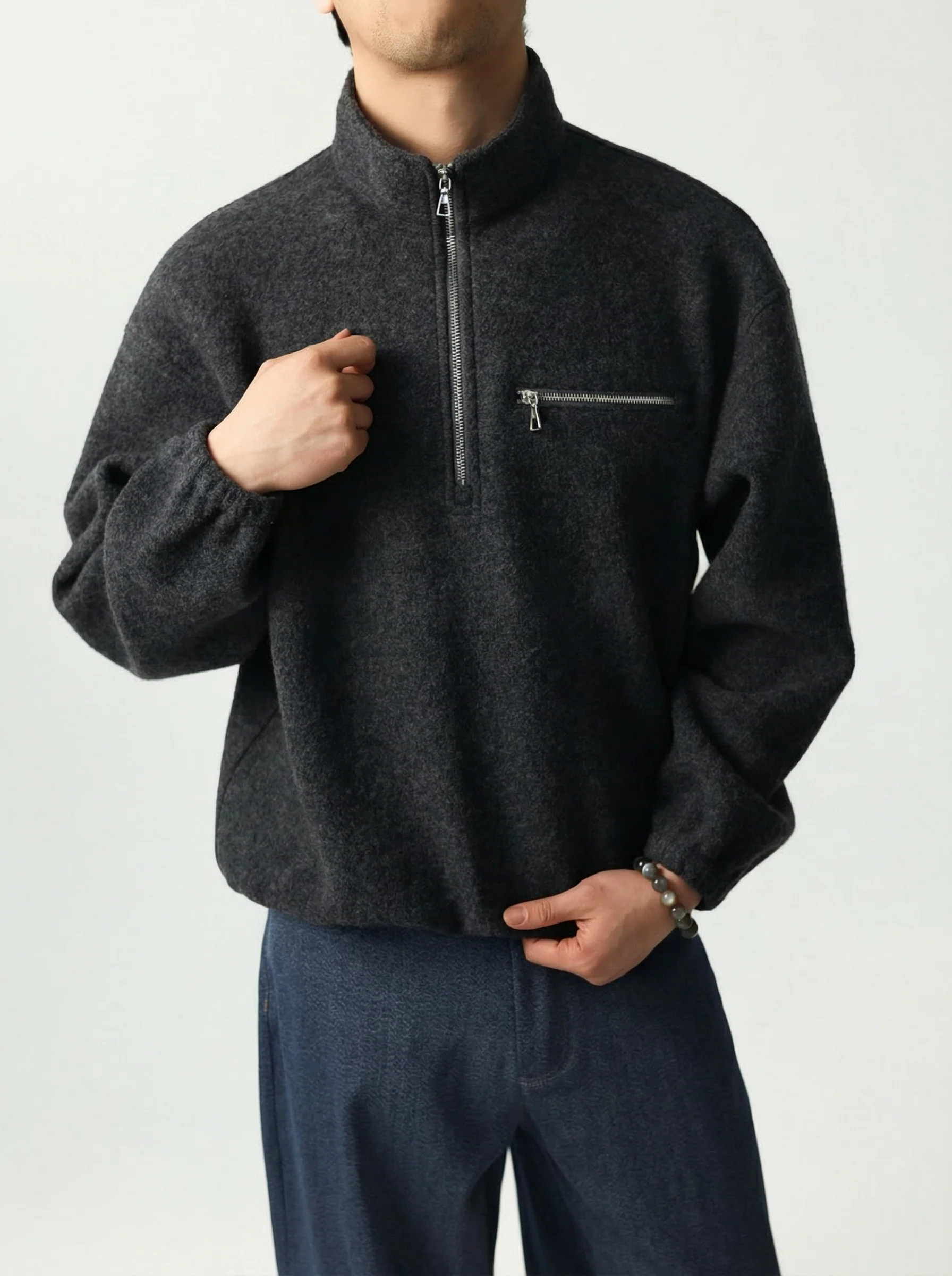 Wool Half-Zip Pullover - Image 2