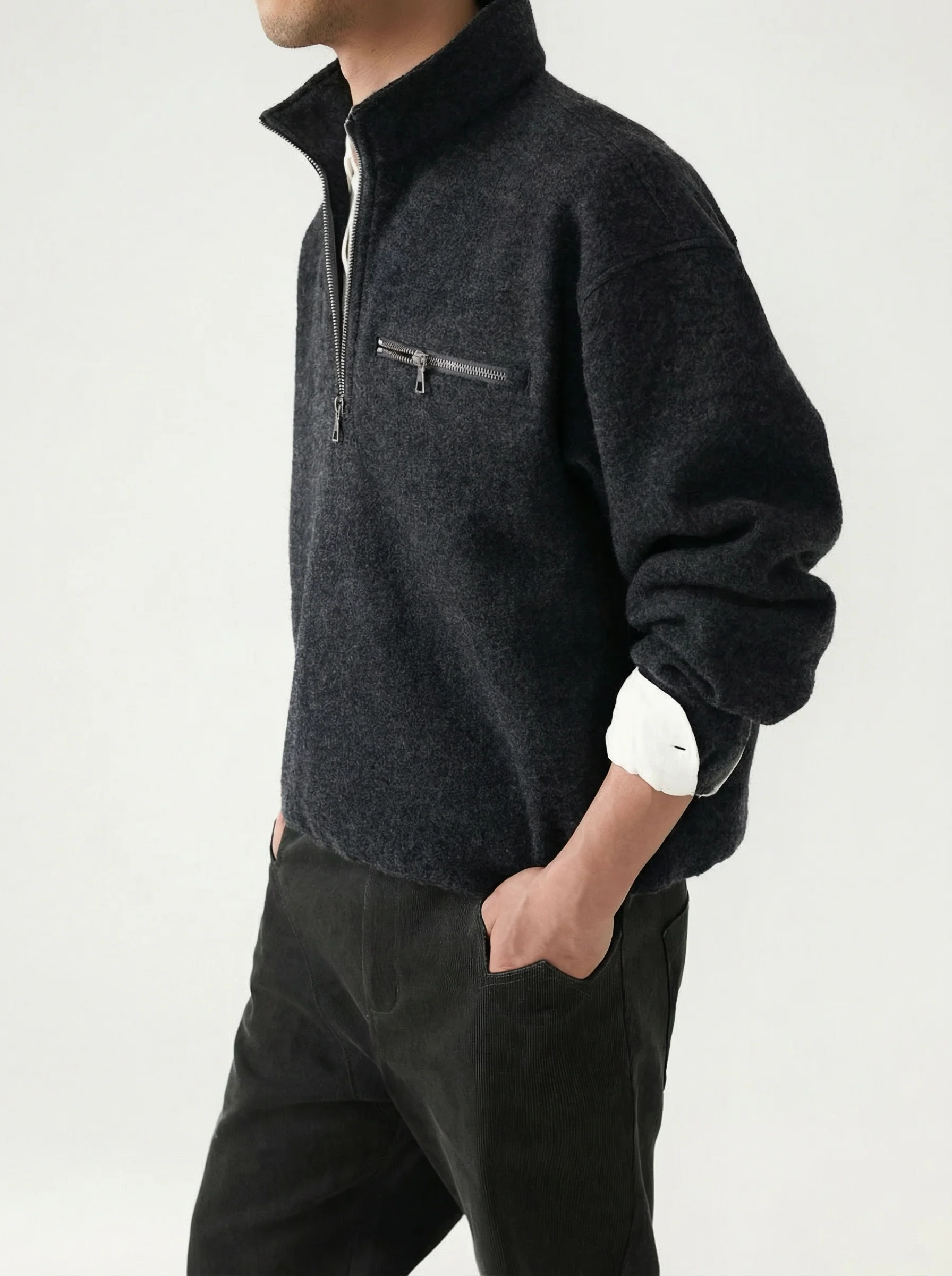 Wool Half-Zip Pullover - Image 5