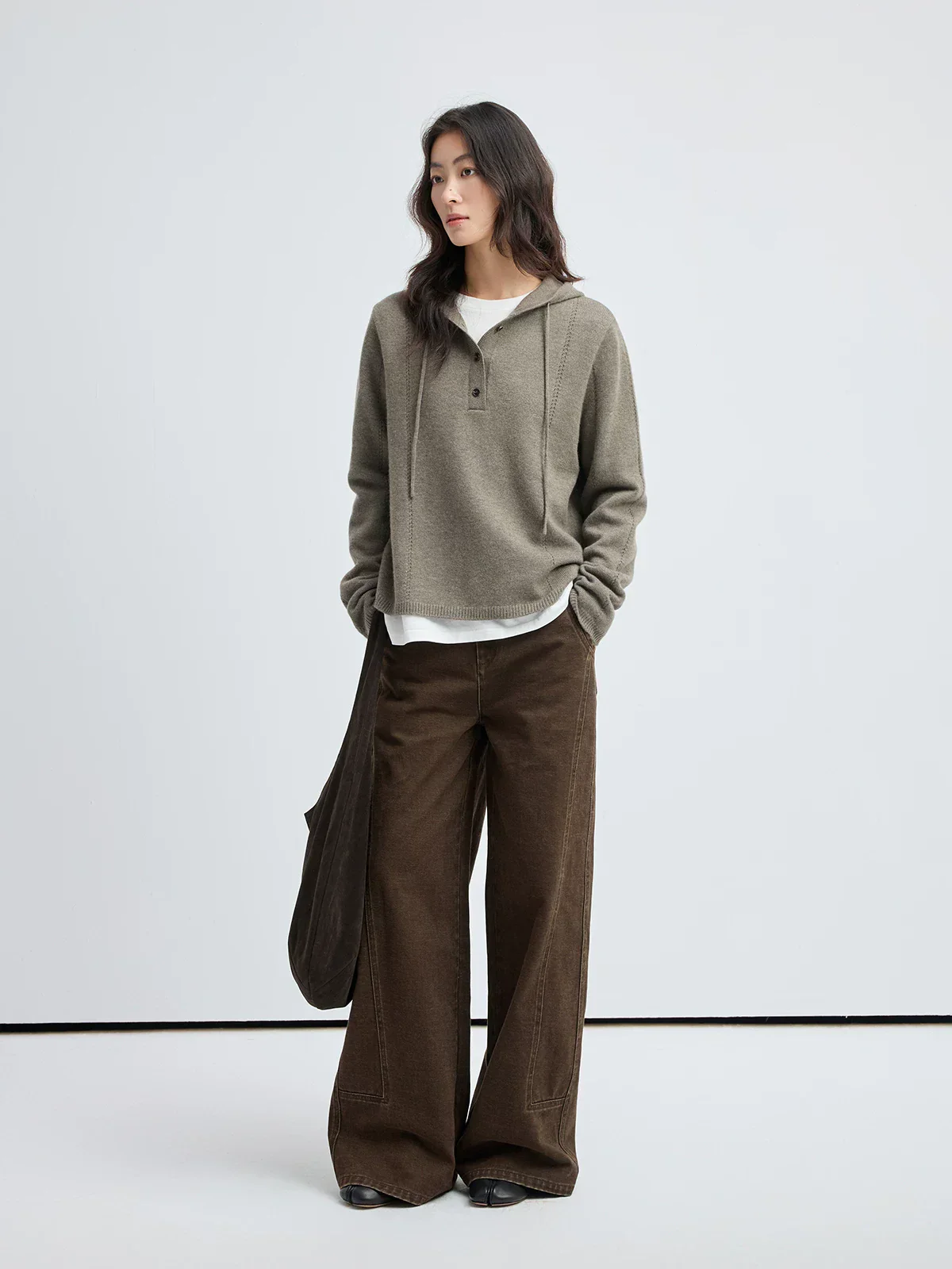 Wool Henley Hoodie - Image 3
