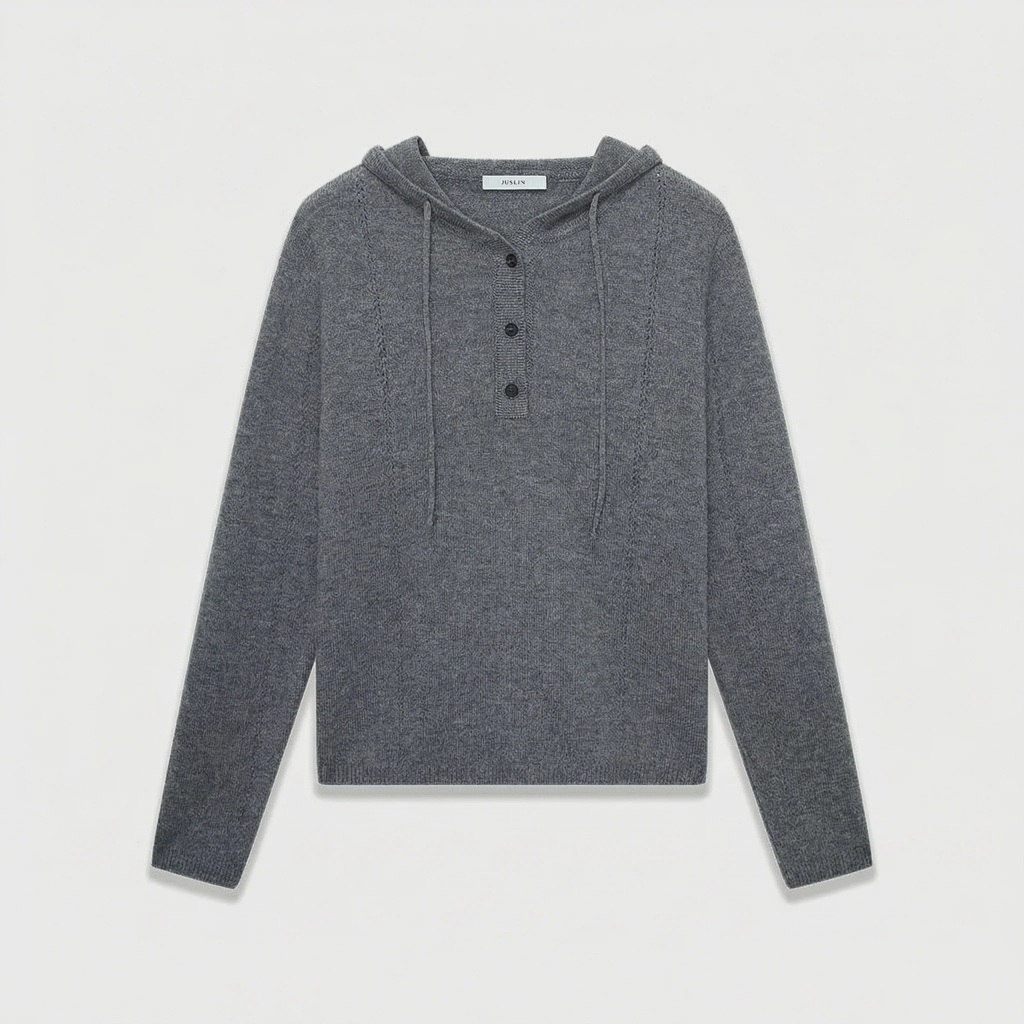 Wool Henley Hoodie - Image 6