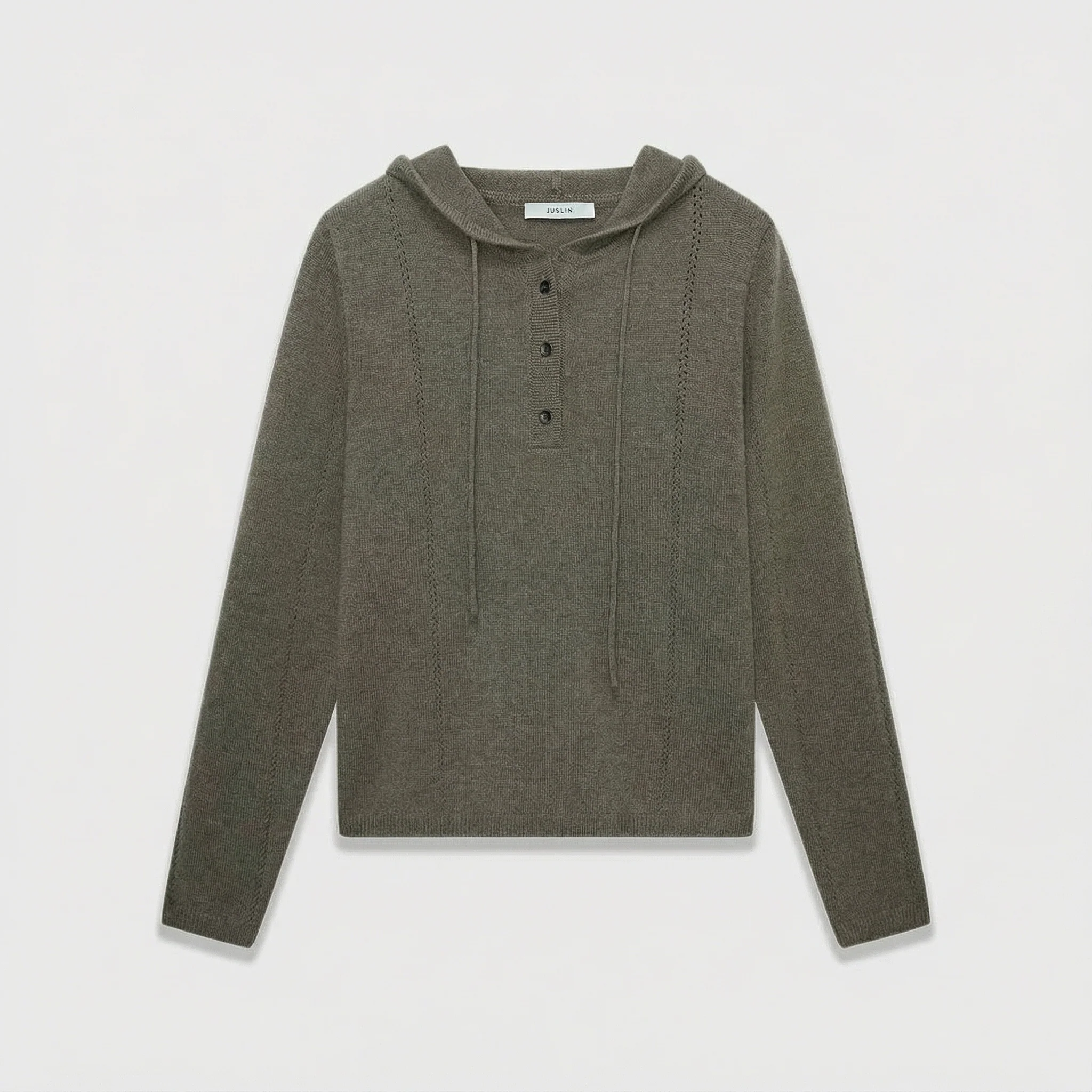 Wool Henley Hoodie - Image 7