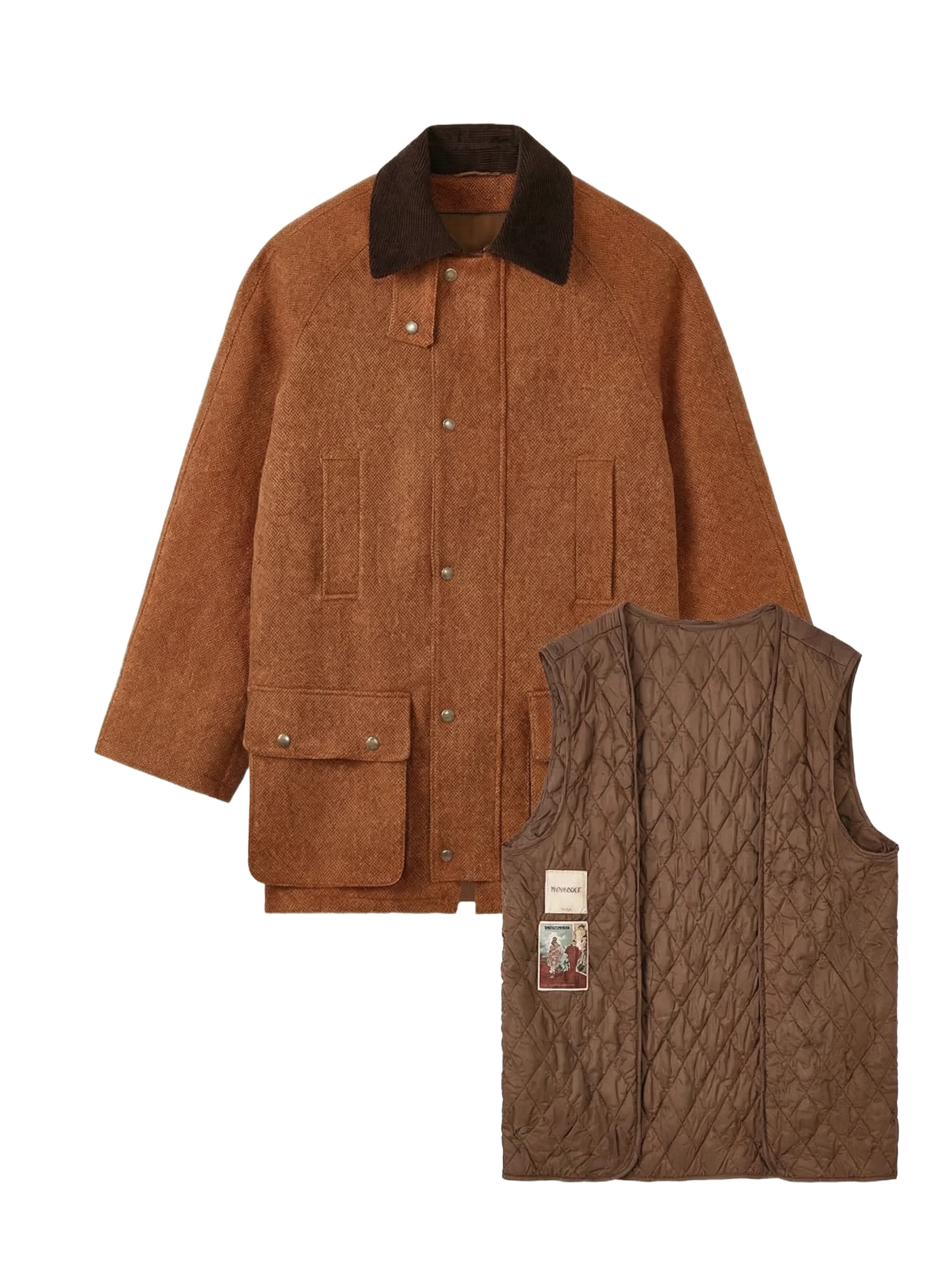Wool Herringbone Field Jacket - Image 6