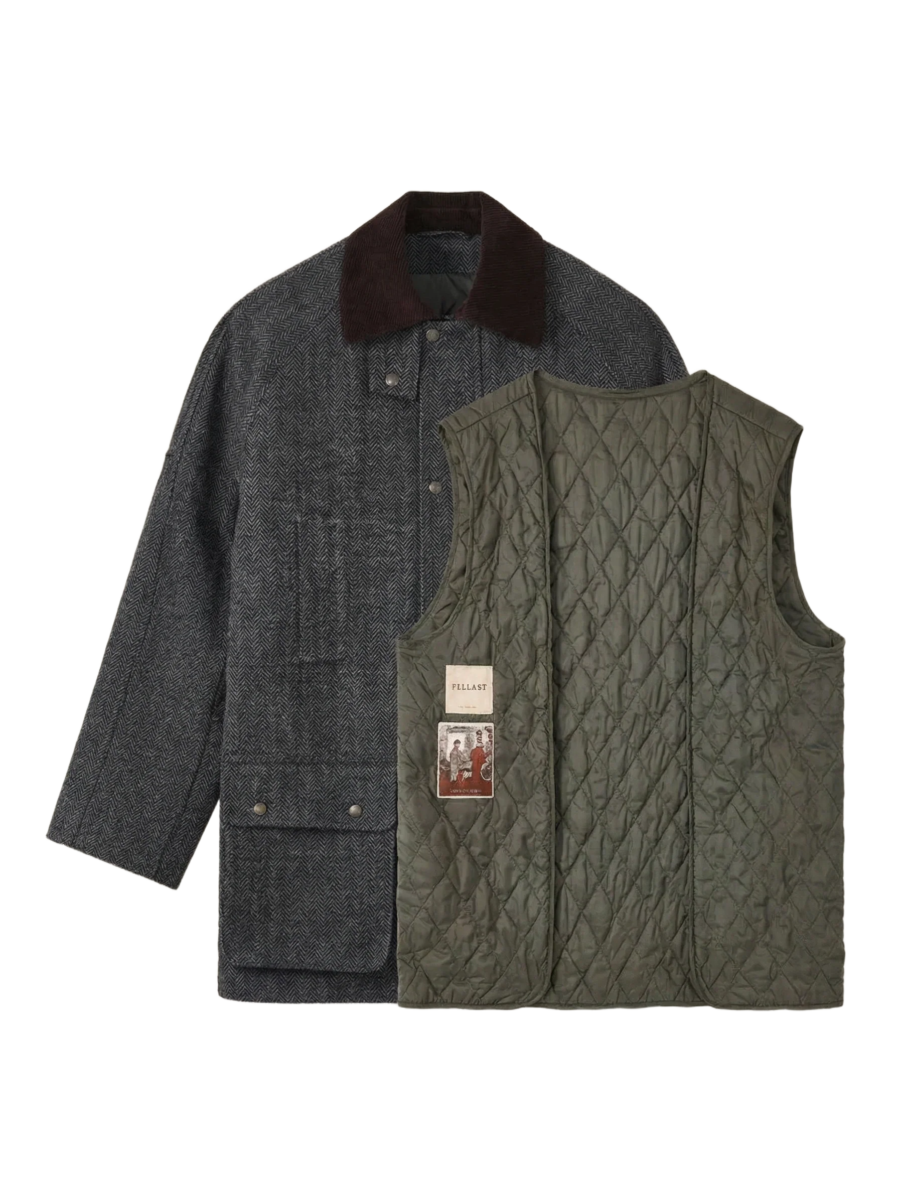 Wool Herringbone Field Jacket - Image 7