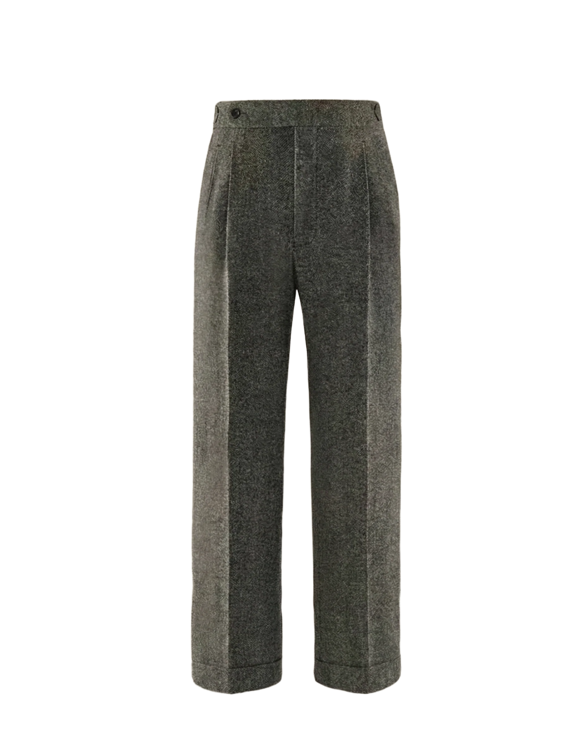 Wool Herringbone Trousers - Image 5