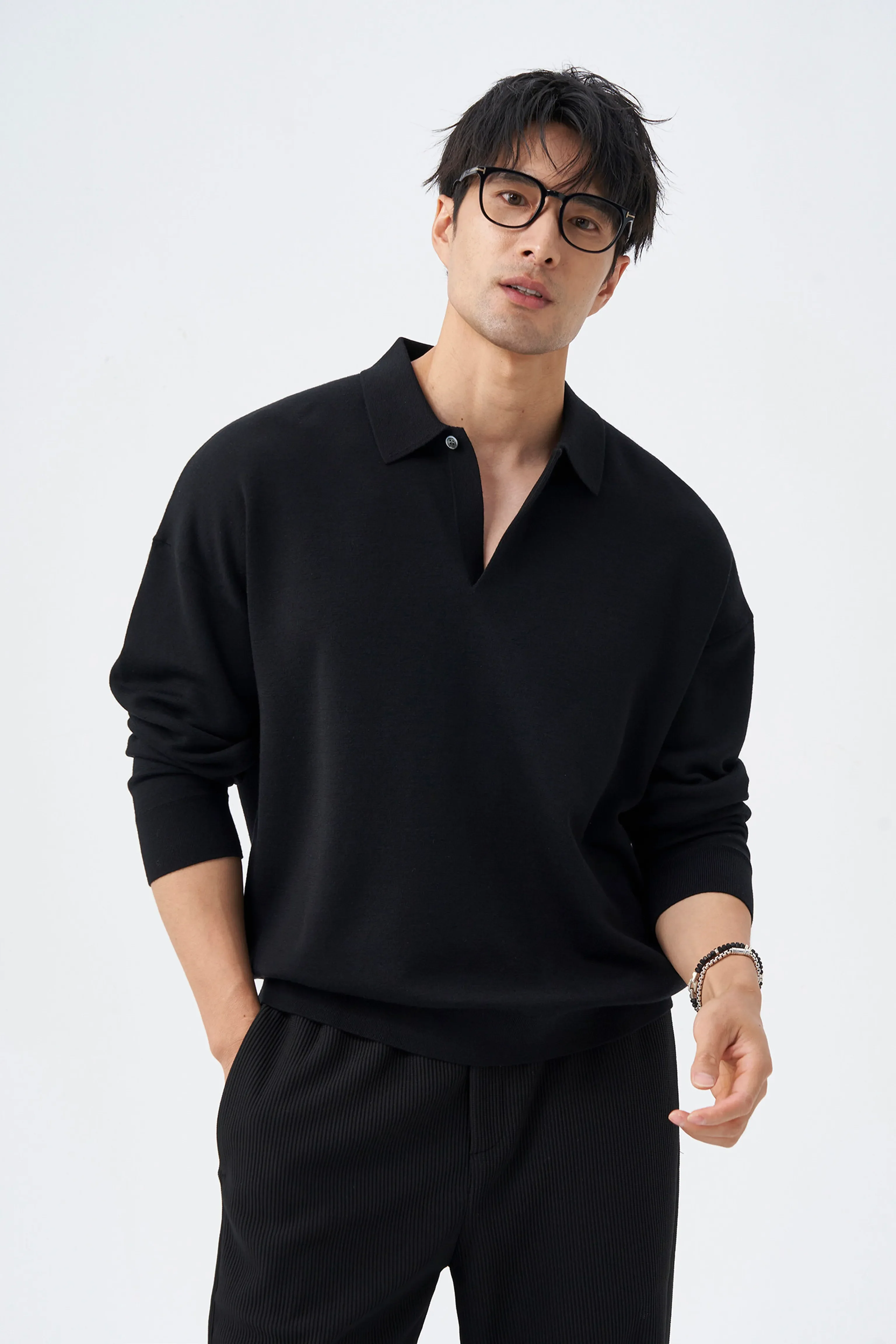 Wool Knit Polo - Image 4