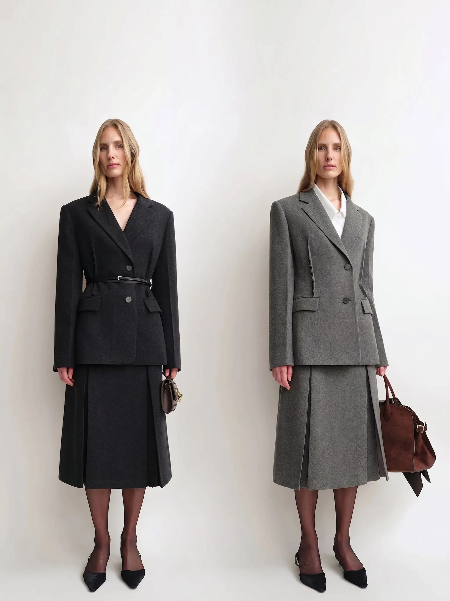 Wool Panel-Pleat Skirt - Image 4