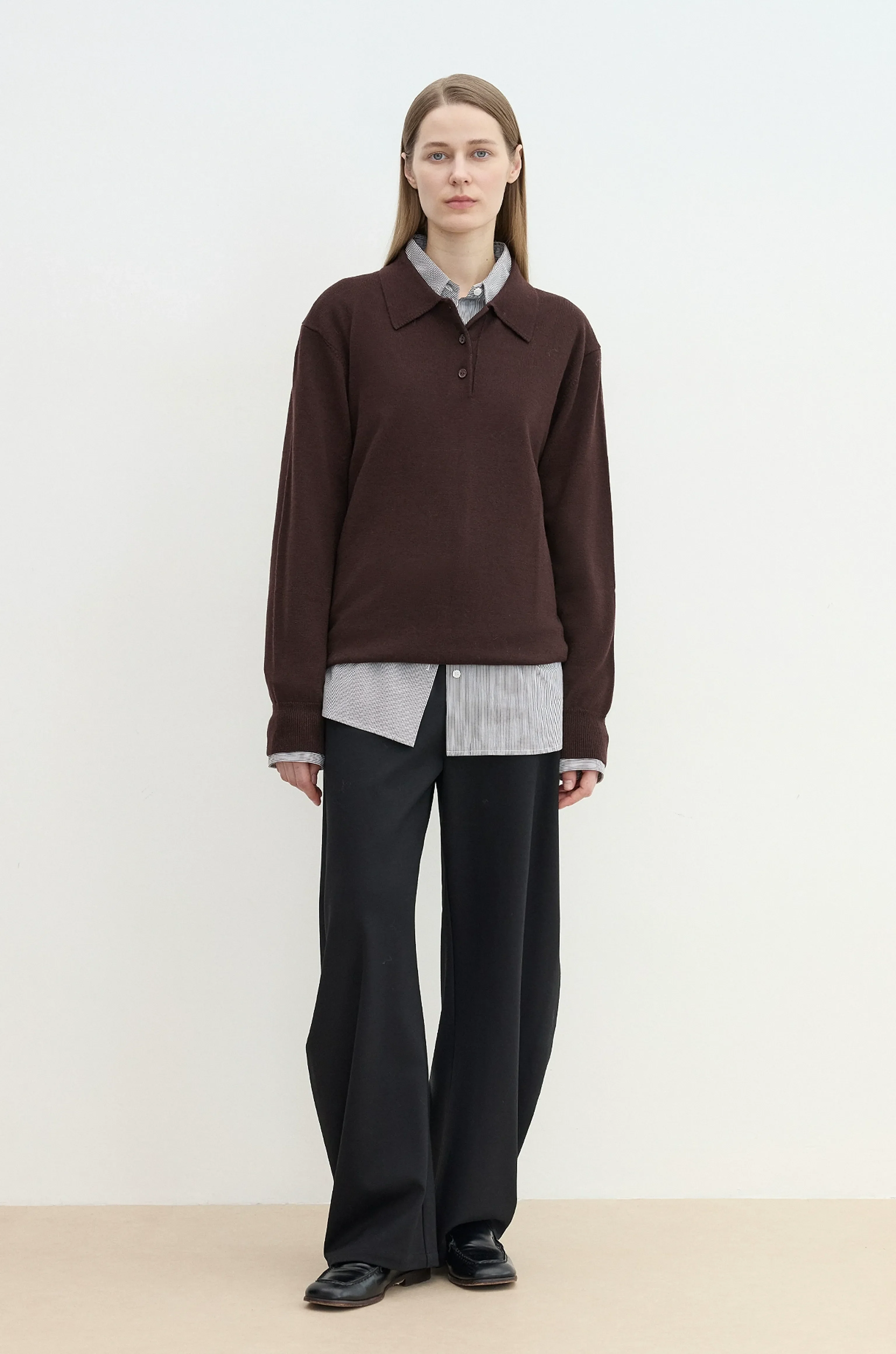 Wool Polo Sweater
