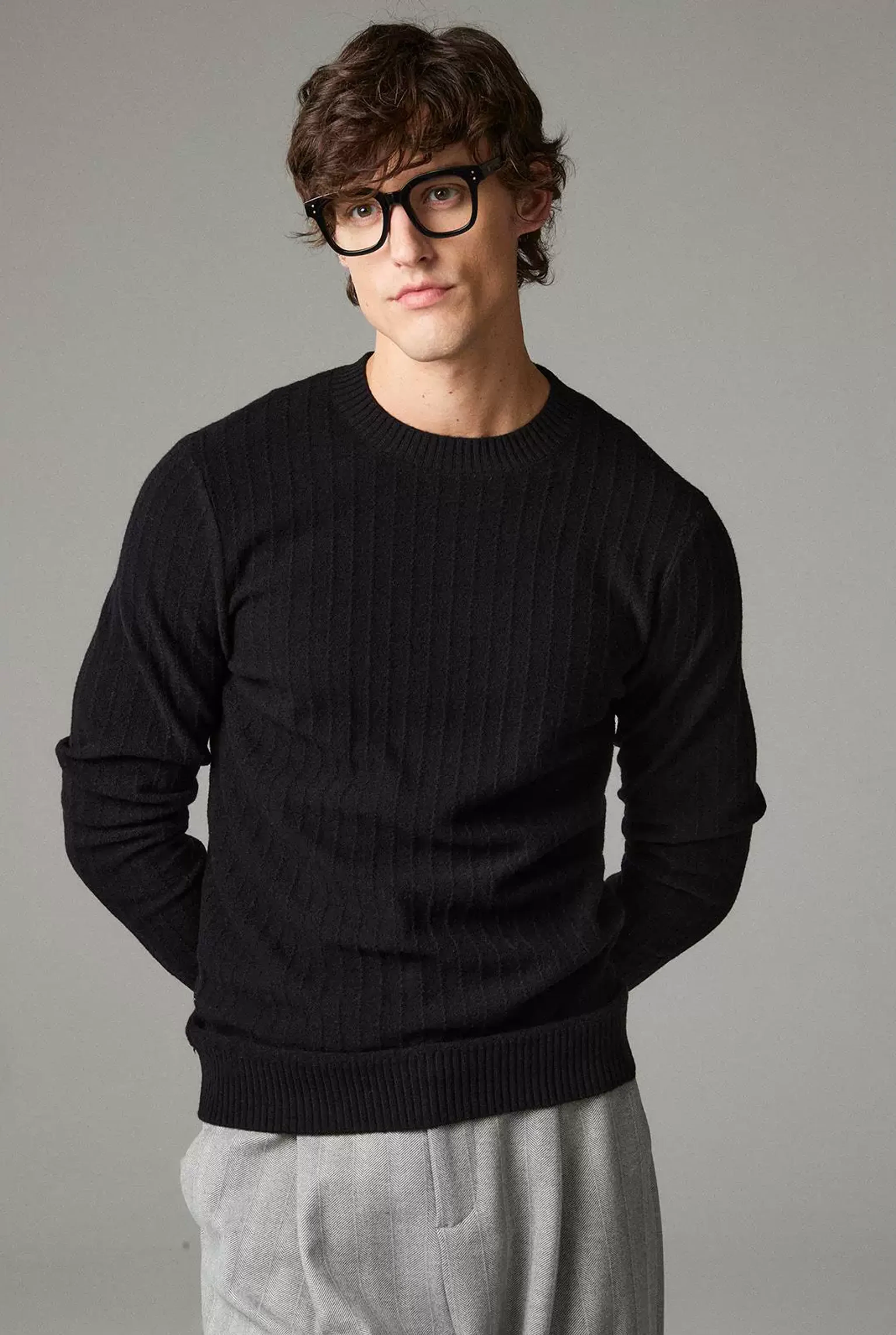 Wool Rib Crewneck Sweater - Image 2