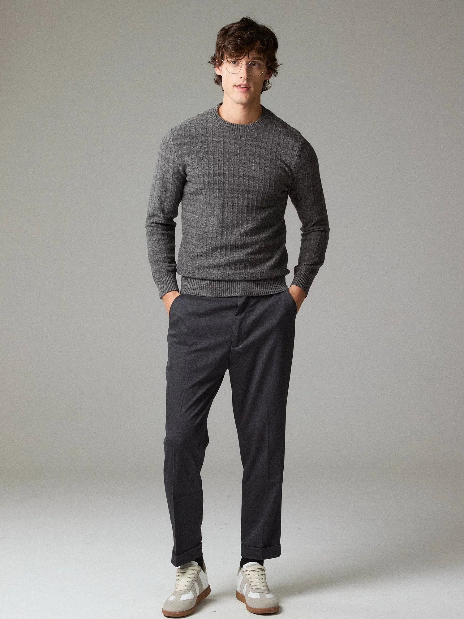 Wool Rib Crewneck Sweater - Image 3