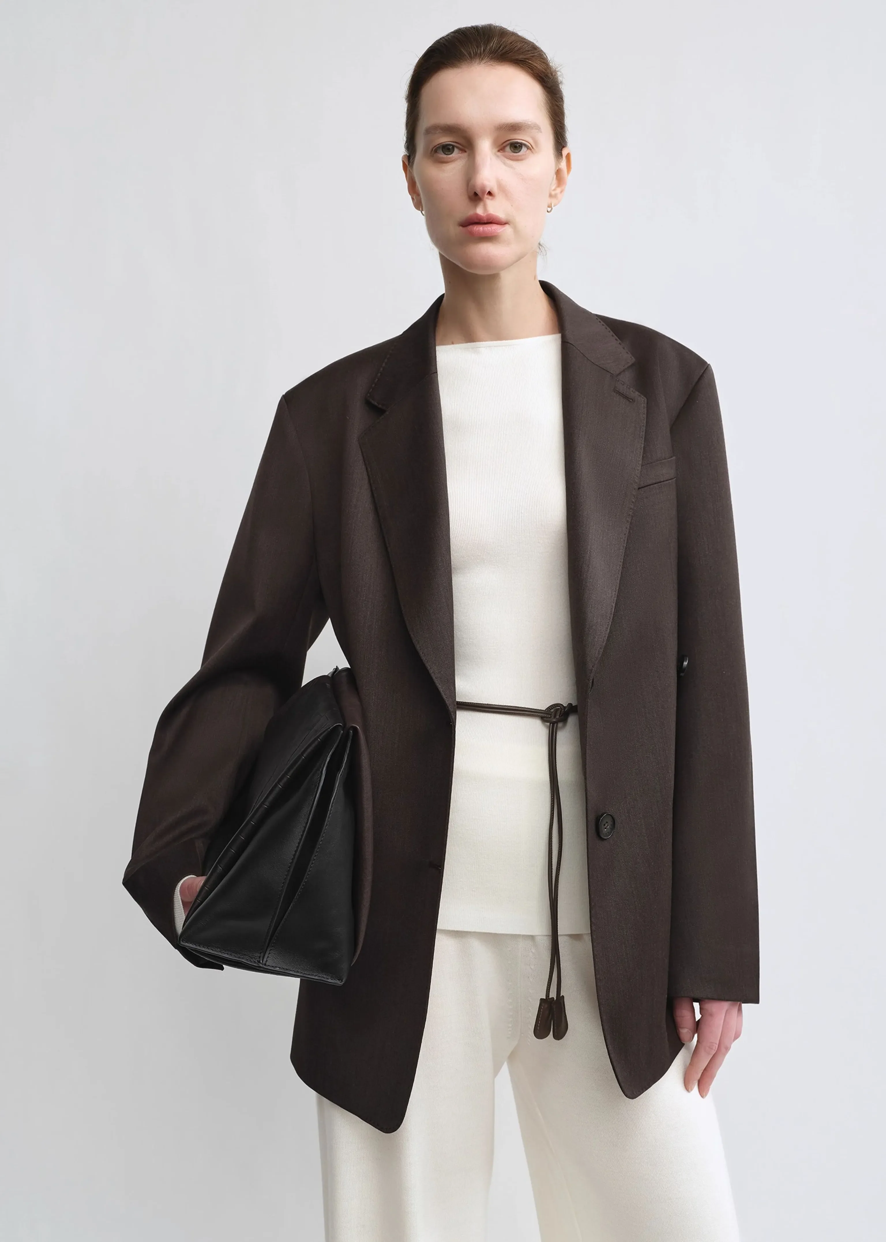 Wool–Silk Drop-Shoulder Suit Set - Image 3