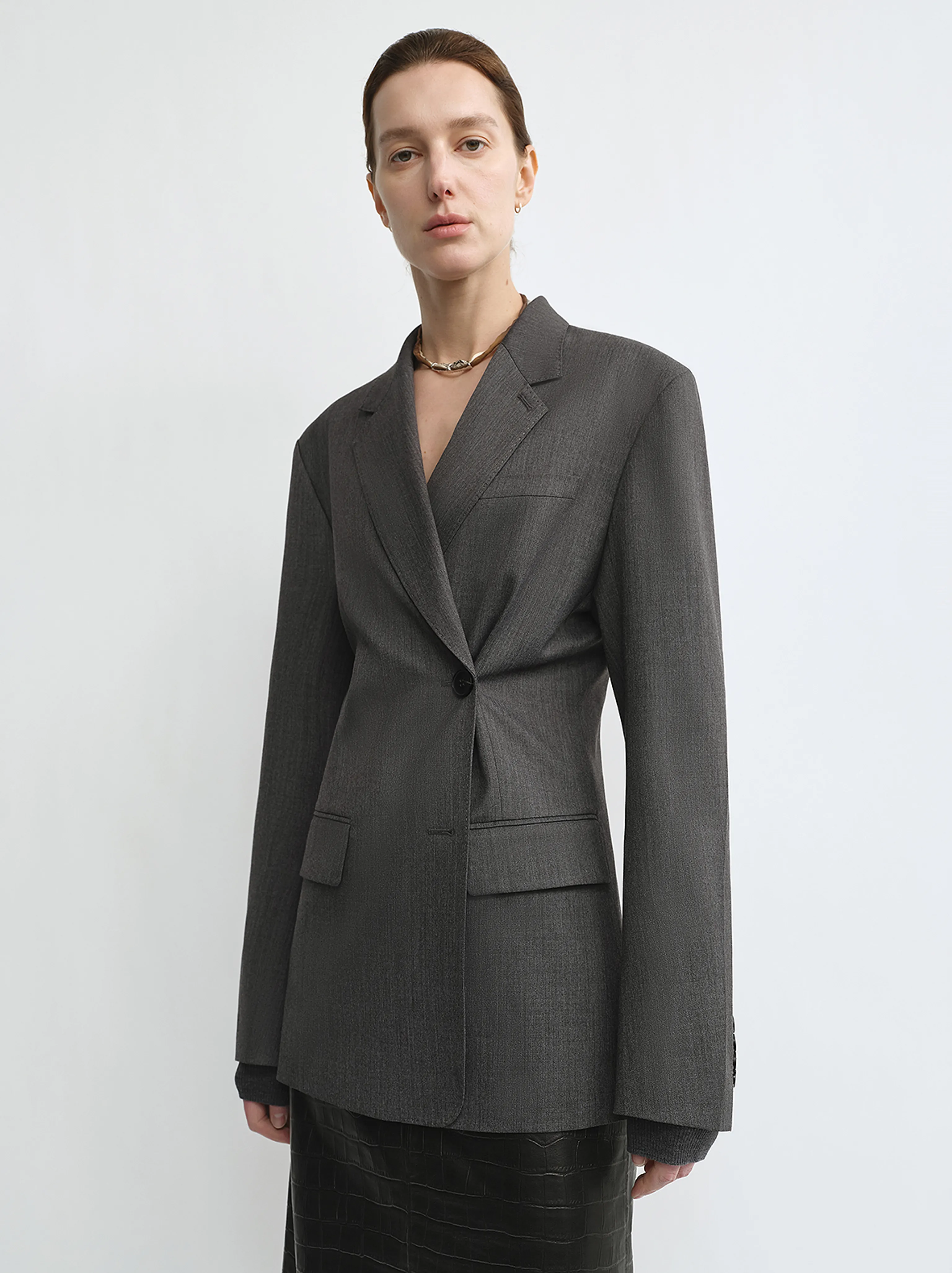 Wool–Silk Drop-Shoulder Suit Set - Image 5