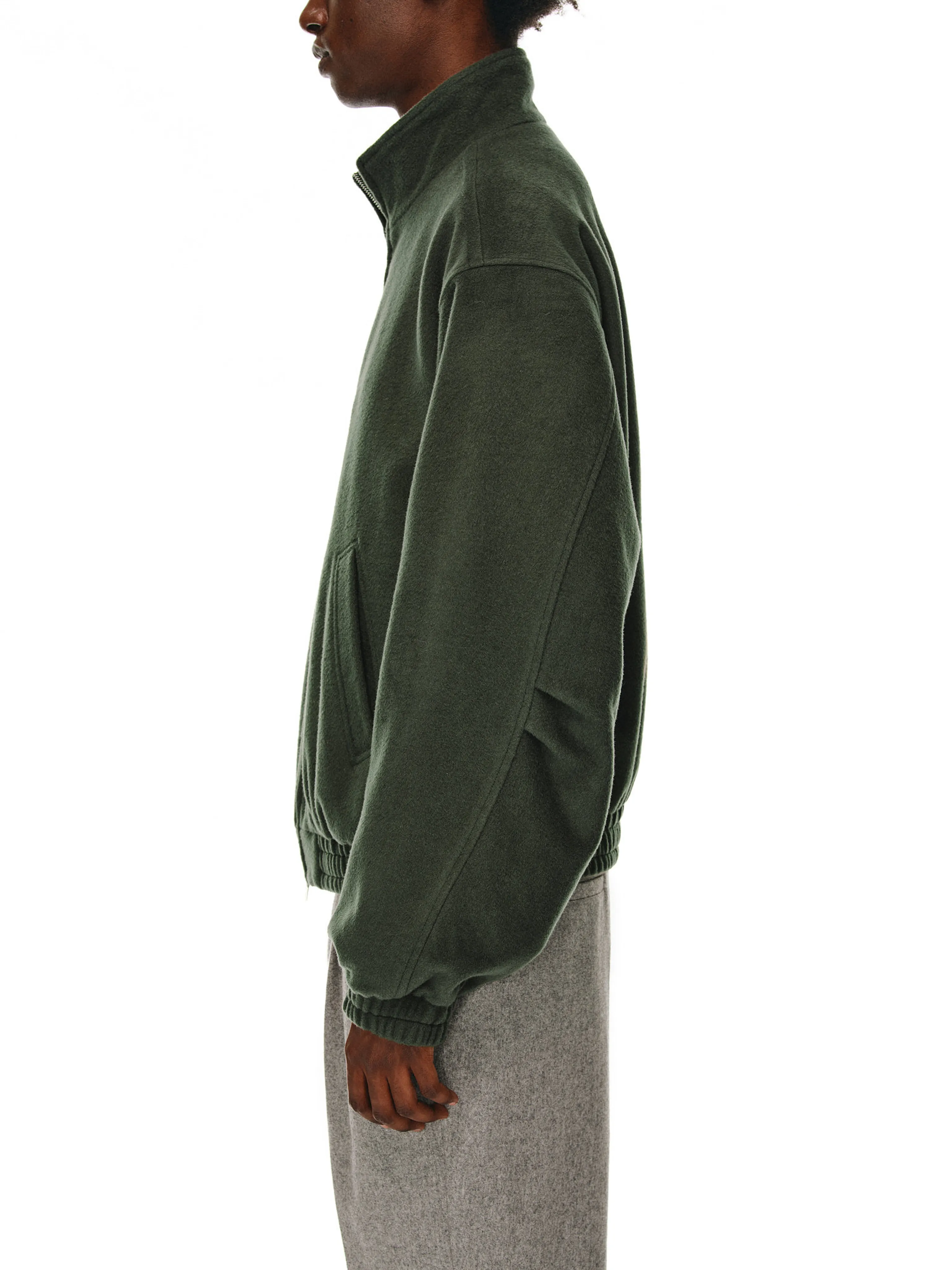 Wool Stand-Collar Zip Jacket - Image 3