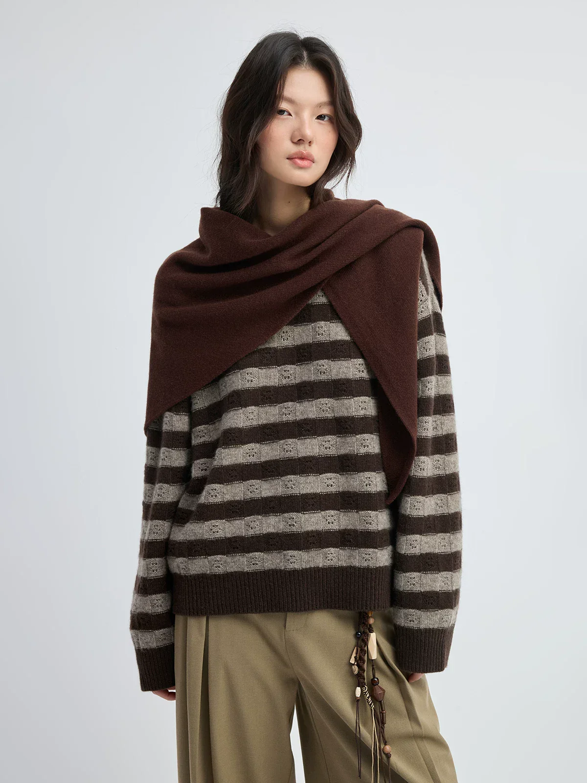 Wool Triangle Scarf - Image 3