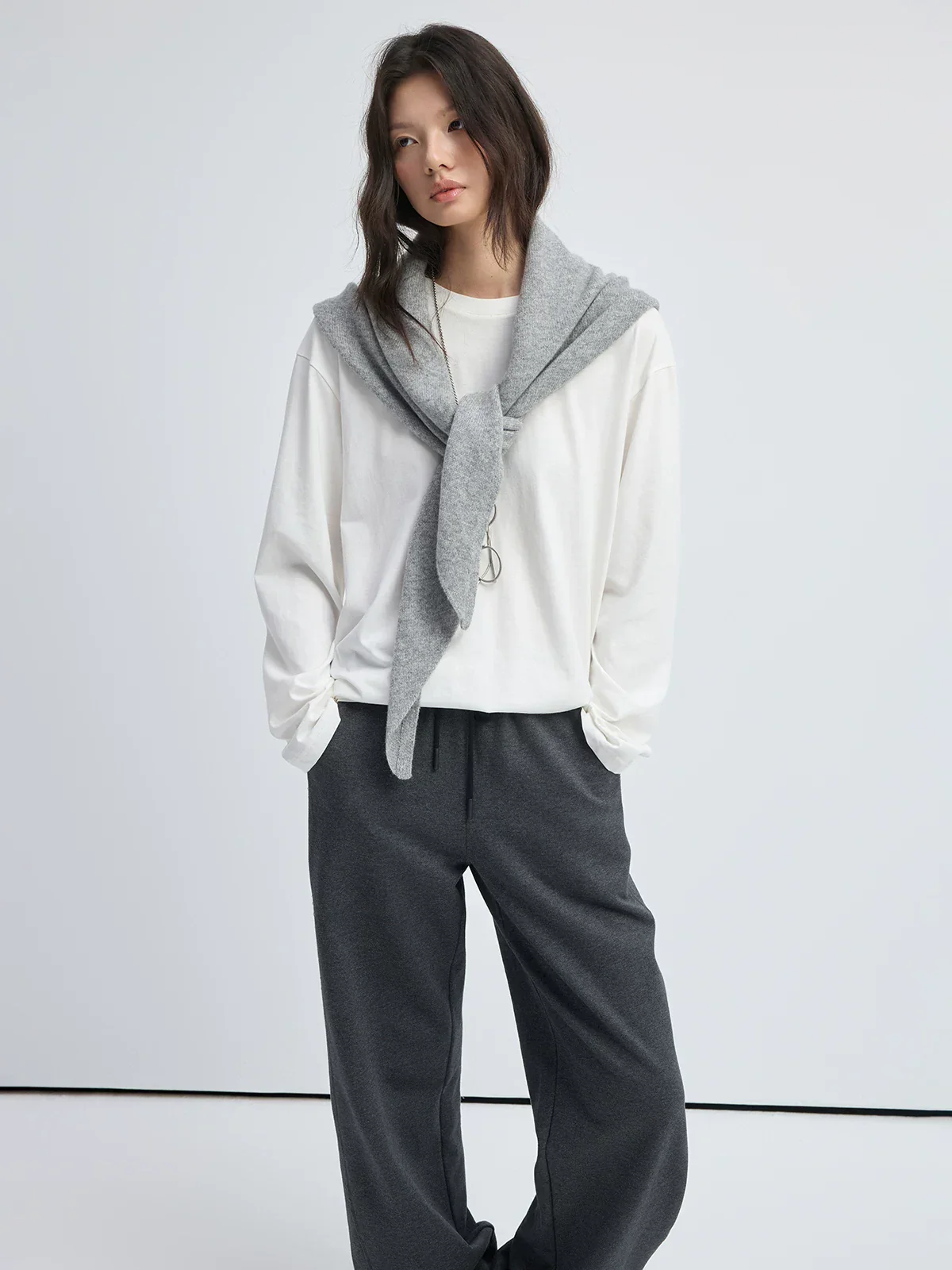 Wool Triangle Scarf - Image 4