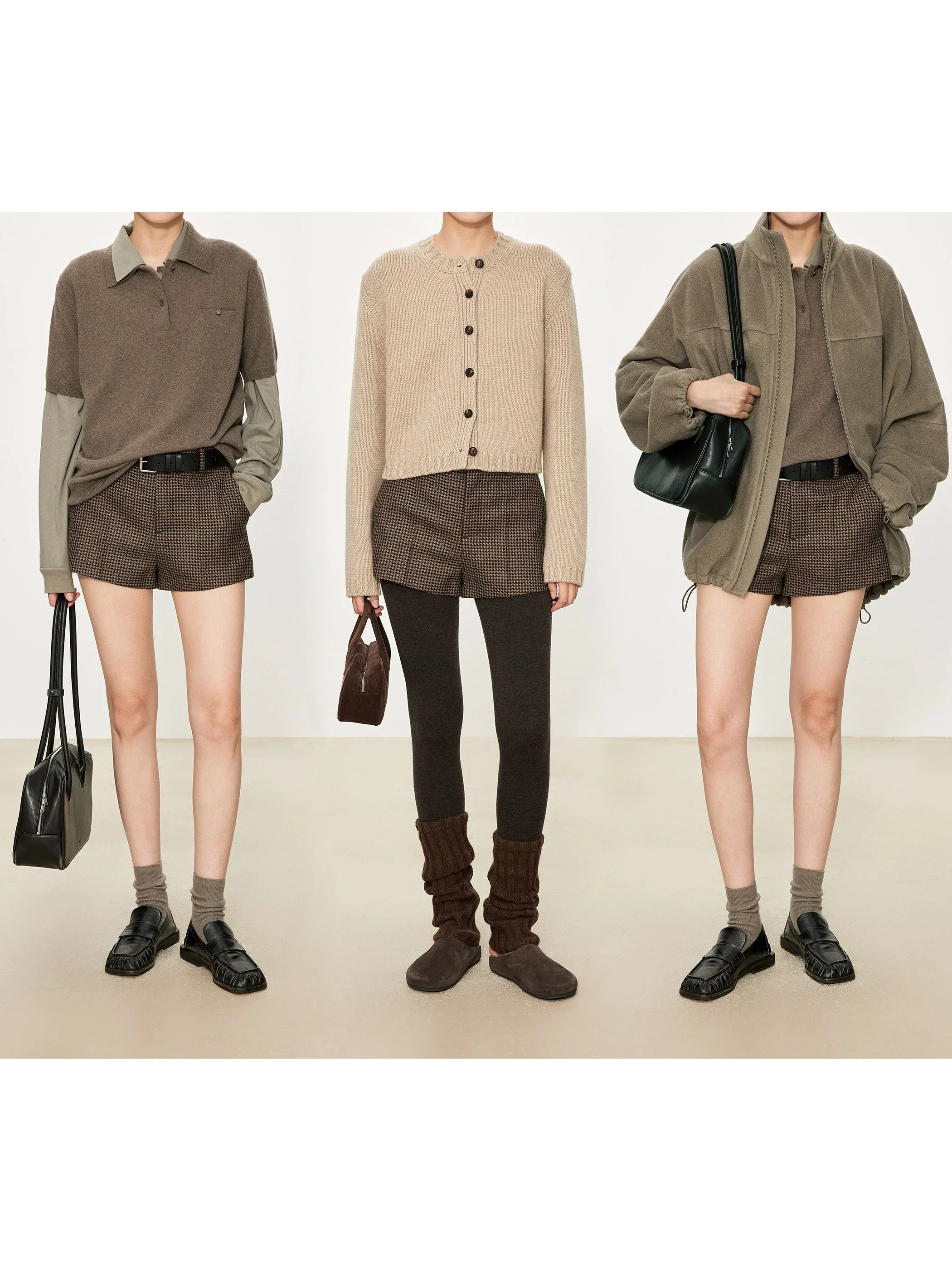 Wool Tweed Mini Shorts - Image 4