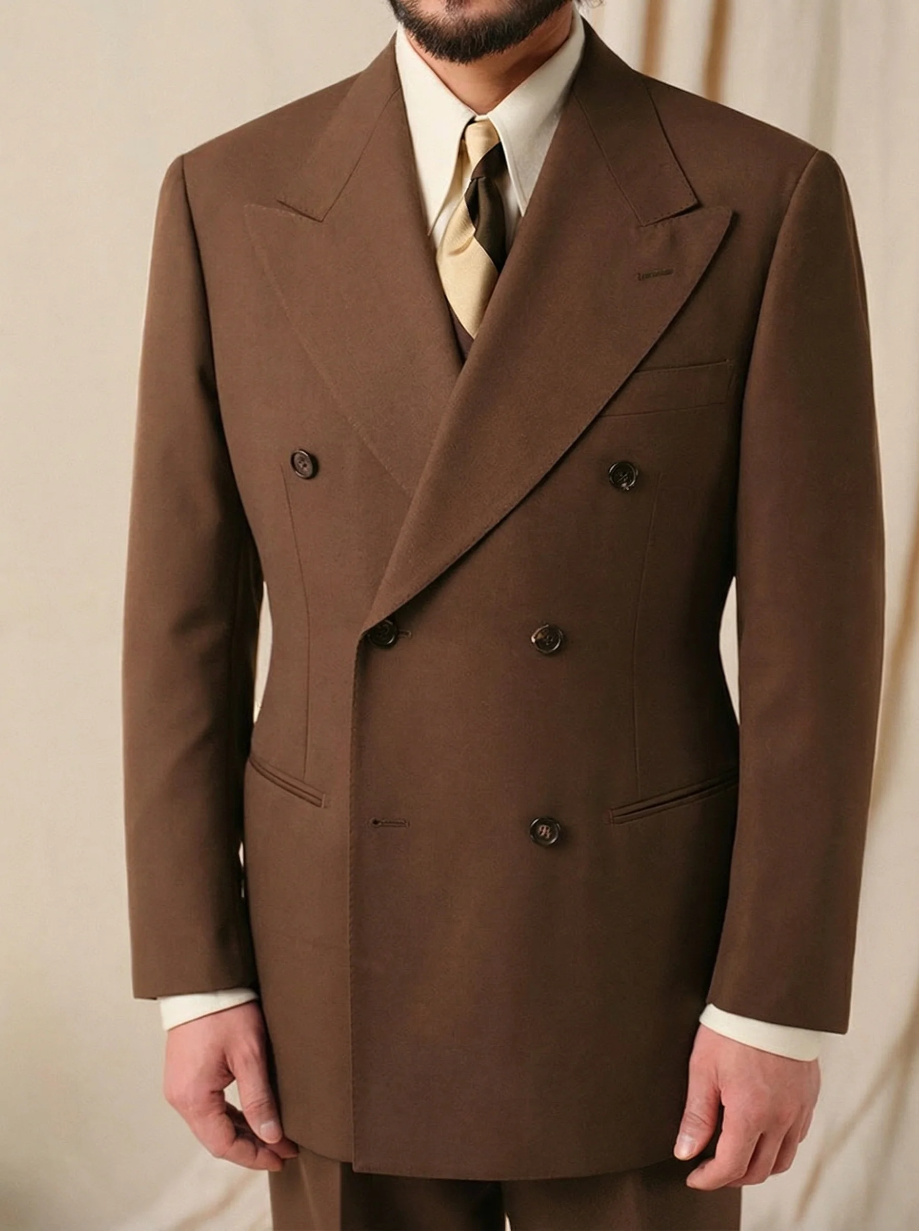 Wool Twill Double-Breasted Suit - Image 2