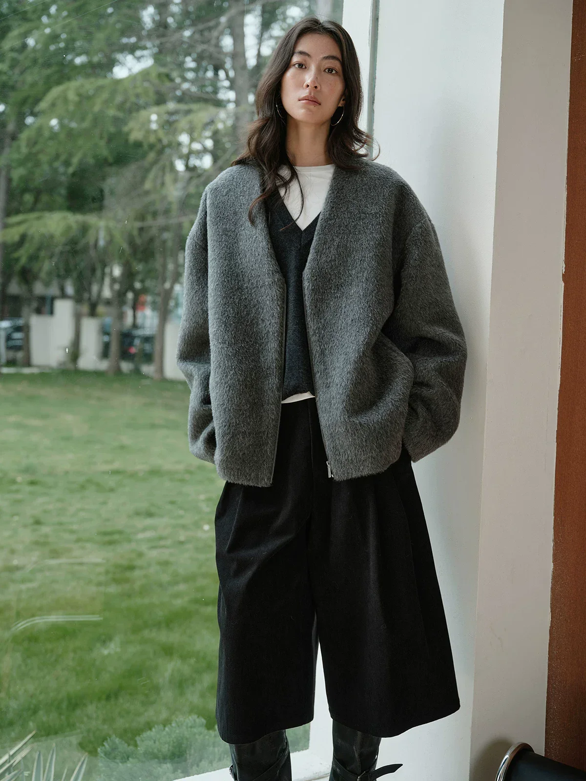 Wool V-Neck Sweater - Image 4