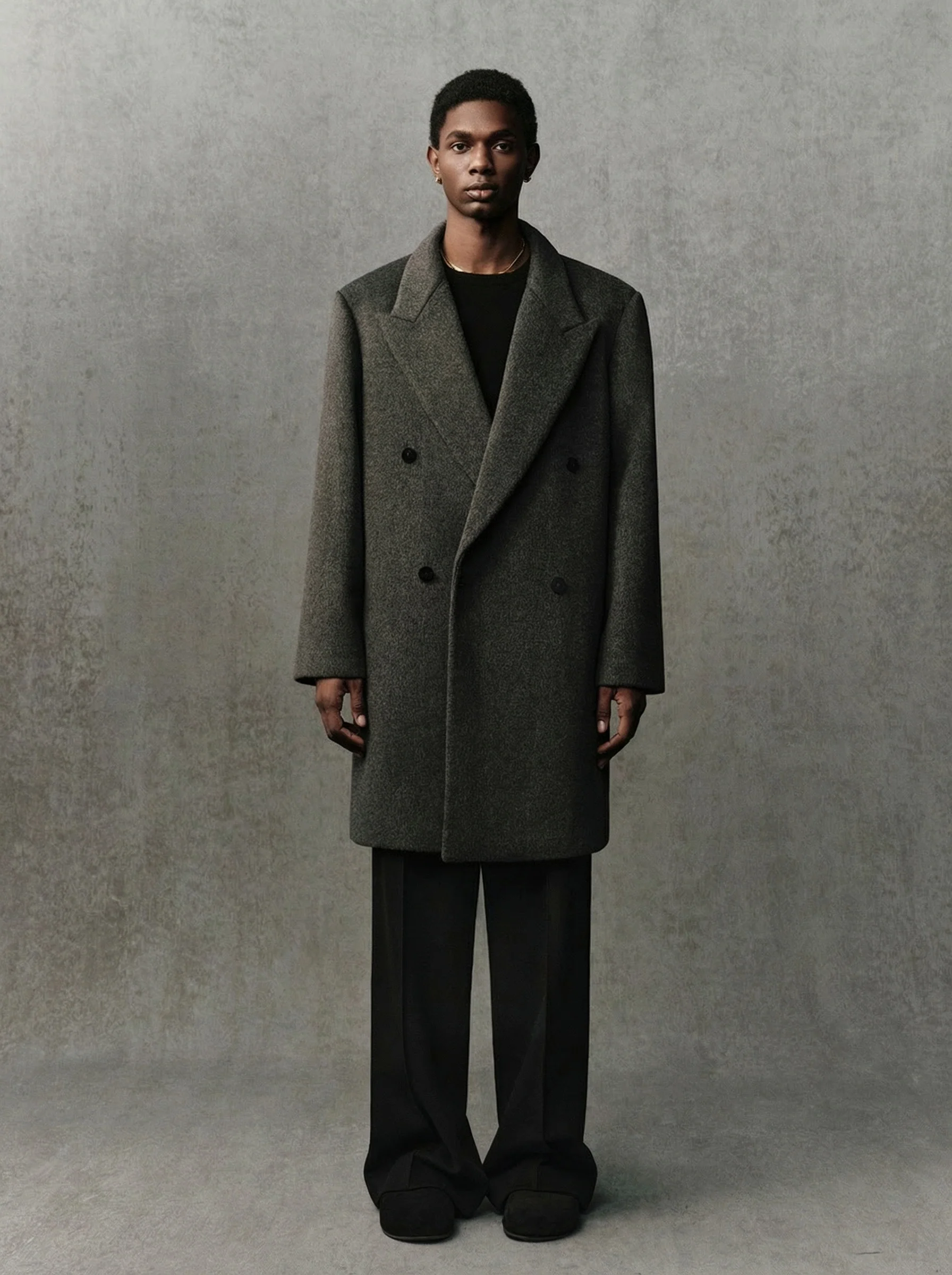Wool Wide-Leg Drawstring Trousers - Image 4