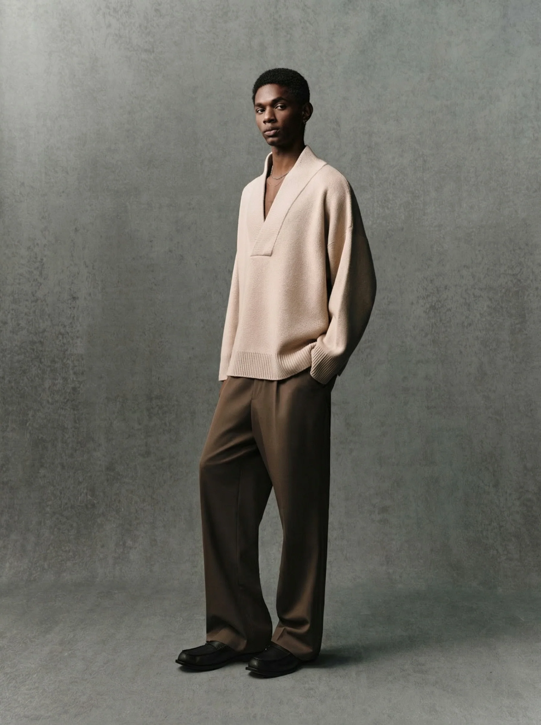 Wool Wide-Leg Trousers - Image 2