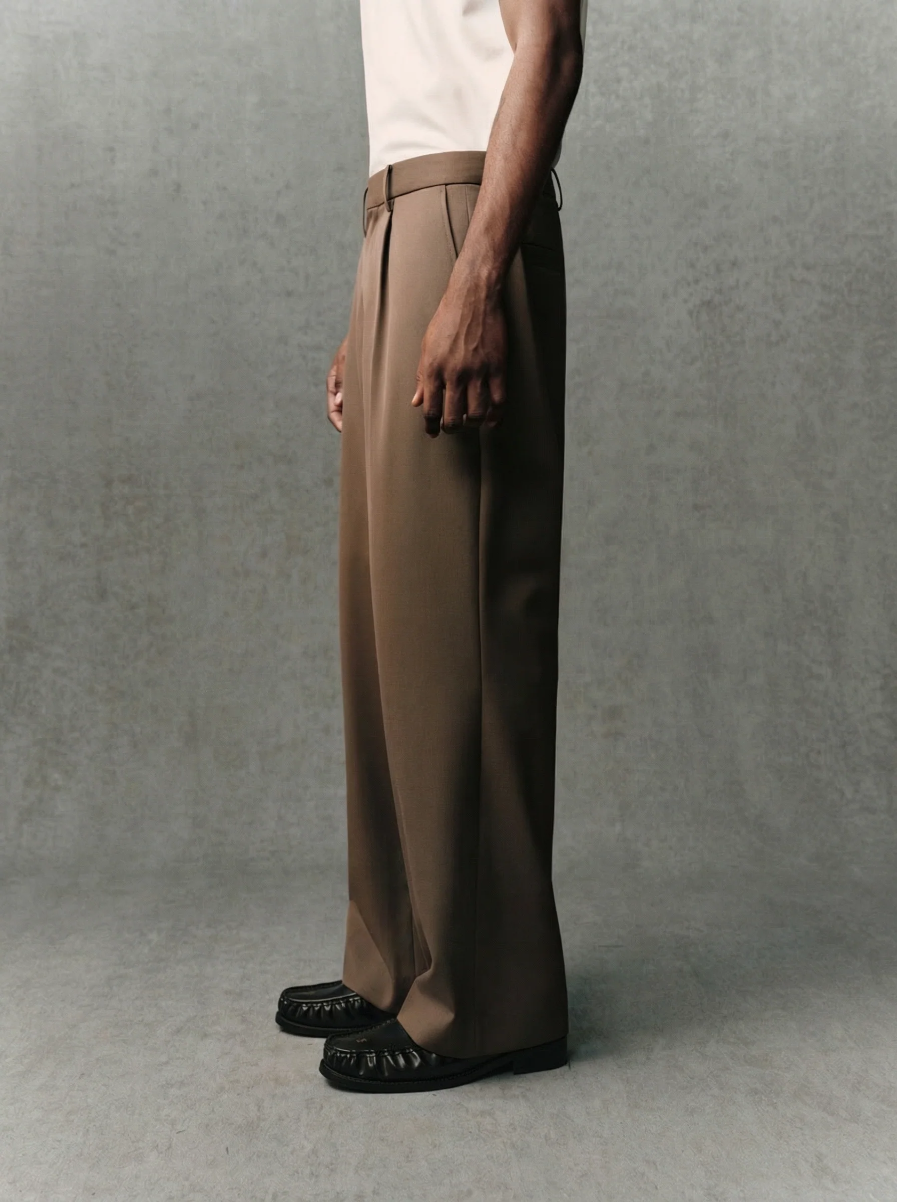 Wool Wide-Leg Trousers - Image 3