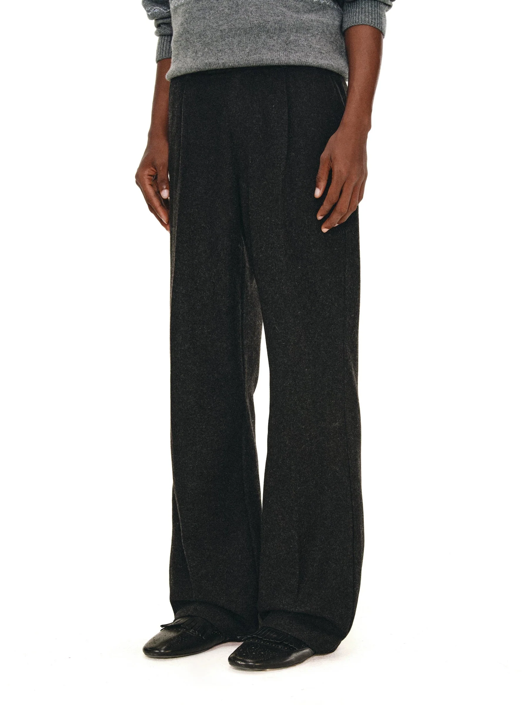 Wool Wide-Leg Trousers