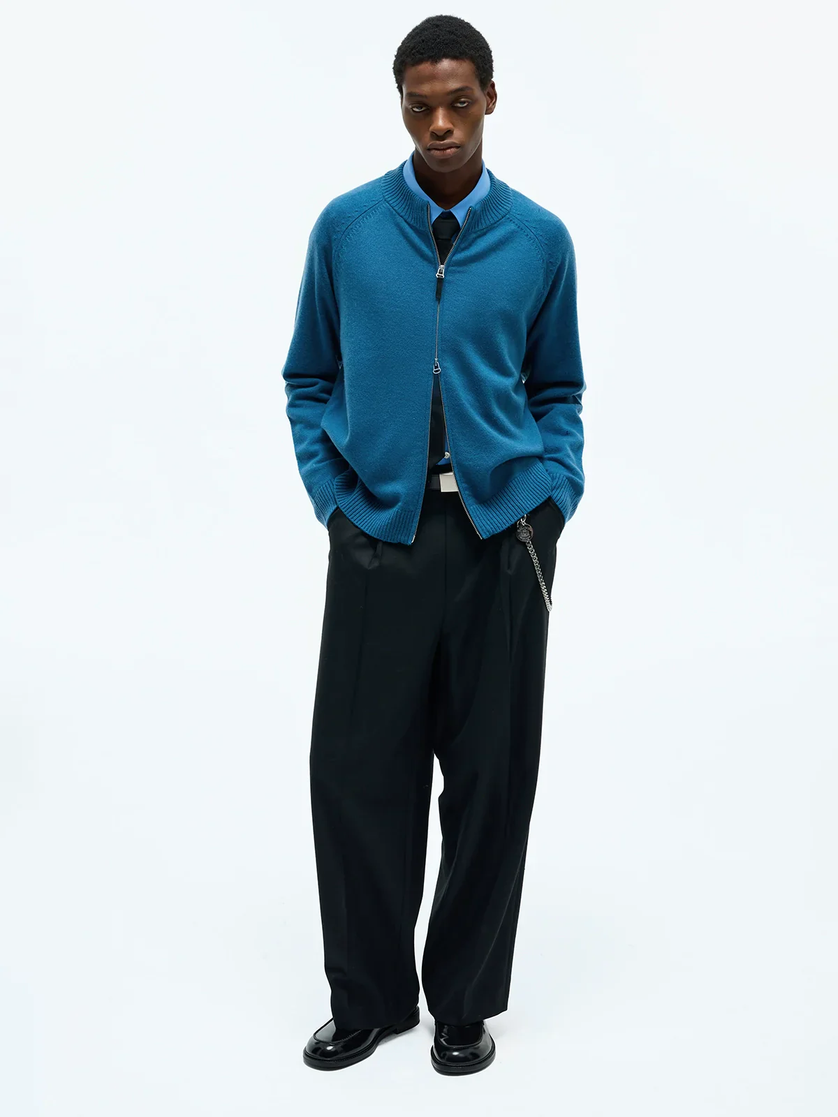 Worsted Merino Single-Pleat Straight-Leg Trousers - Image 3