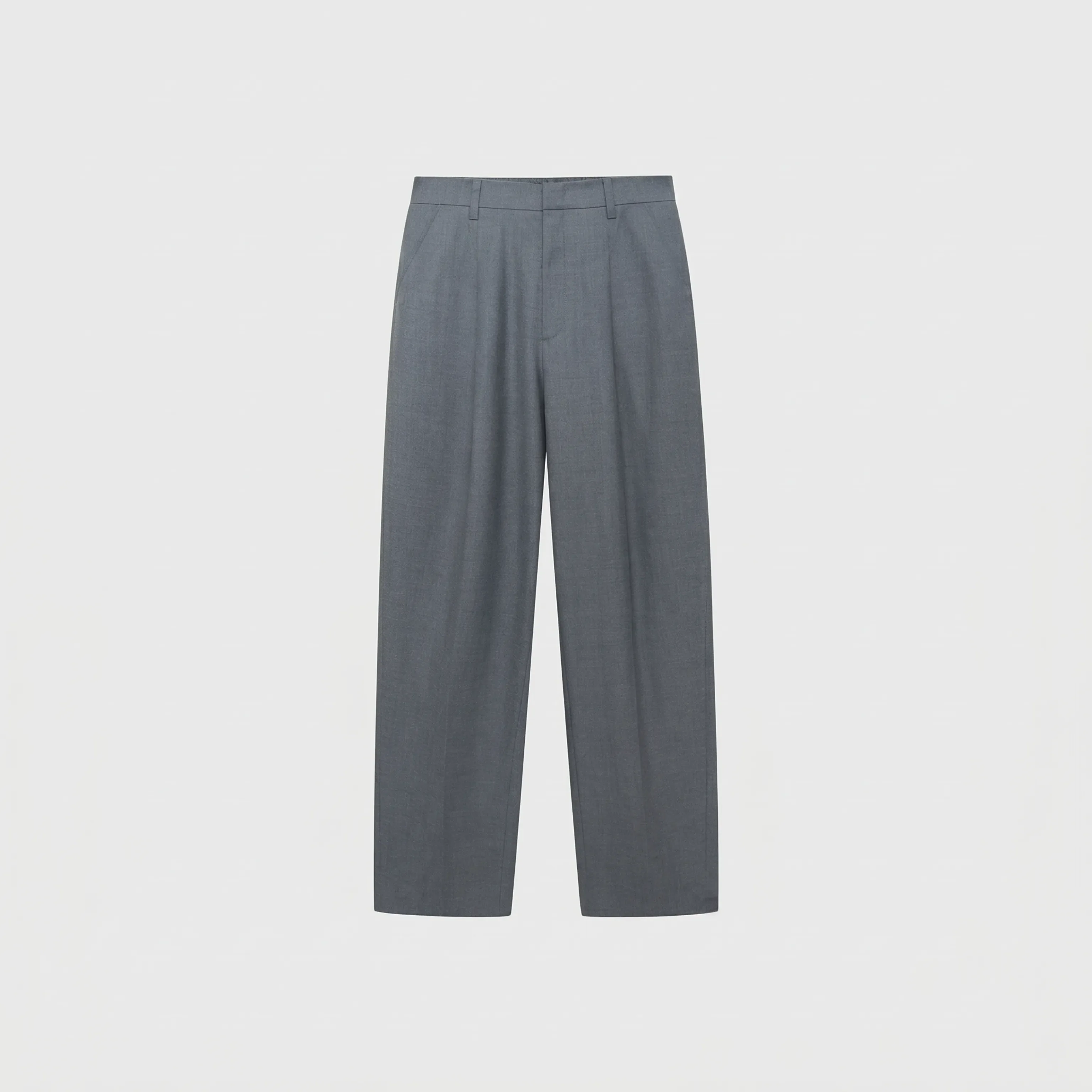 Worsted Merino Single-Pleat Straight-Leg Trousers - Image 6