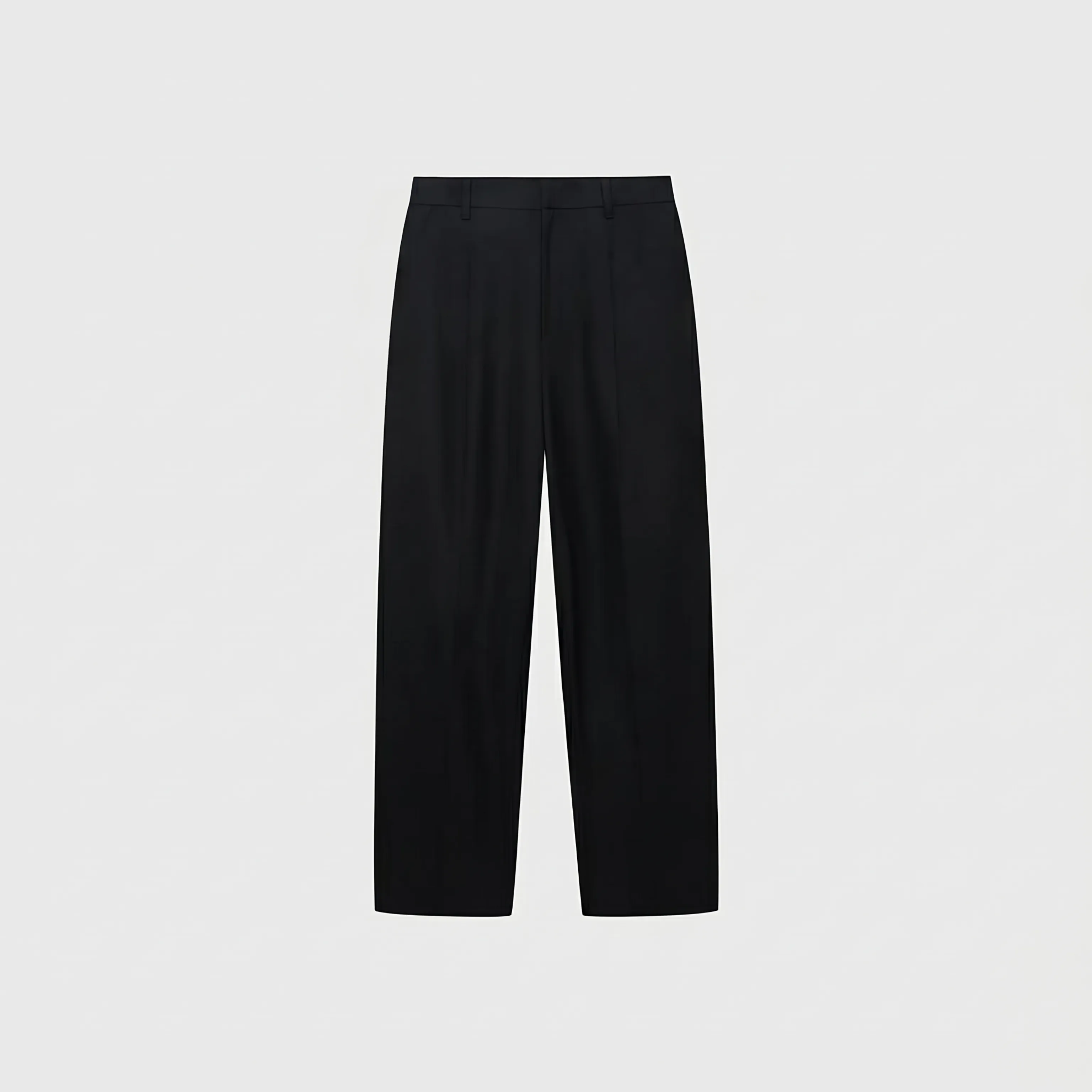 Worsted Merino Single-Pleat Straight-Leg Trousers - Image 8
