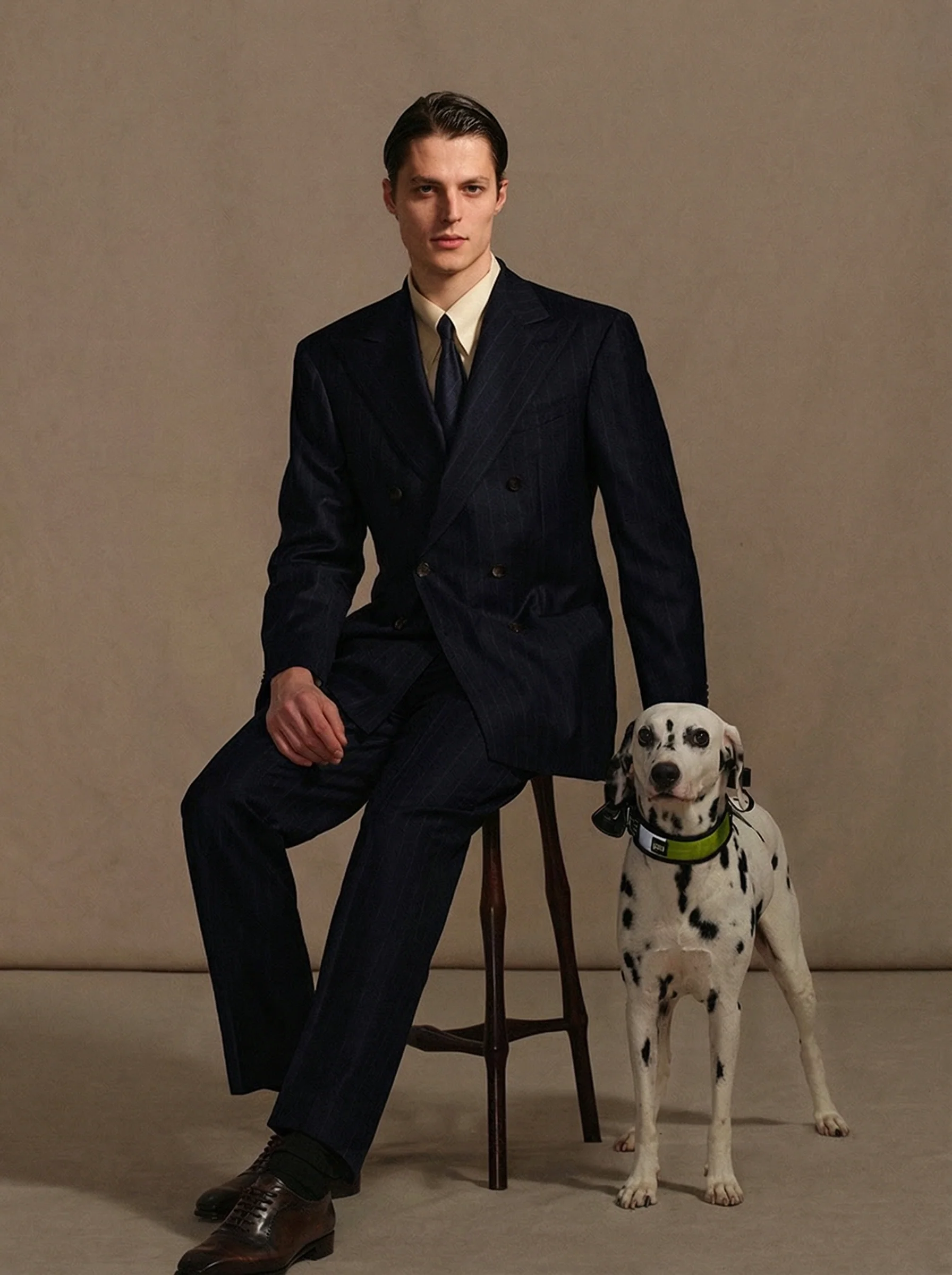 Worsted Virgin Wool Striped Suit