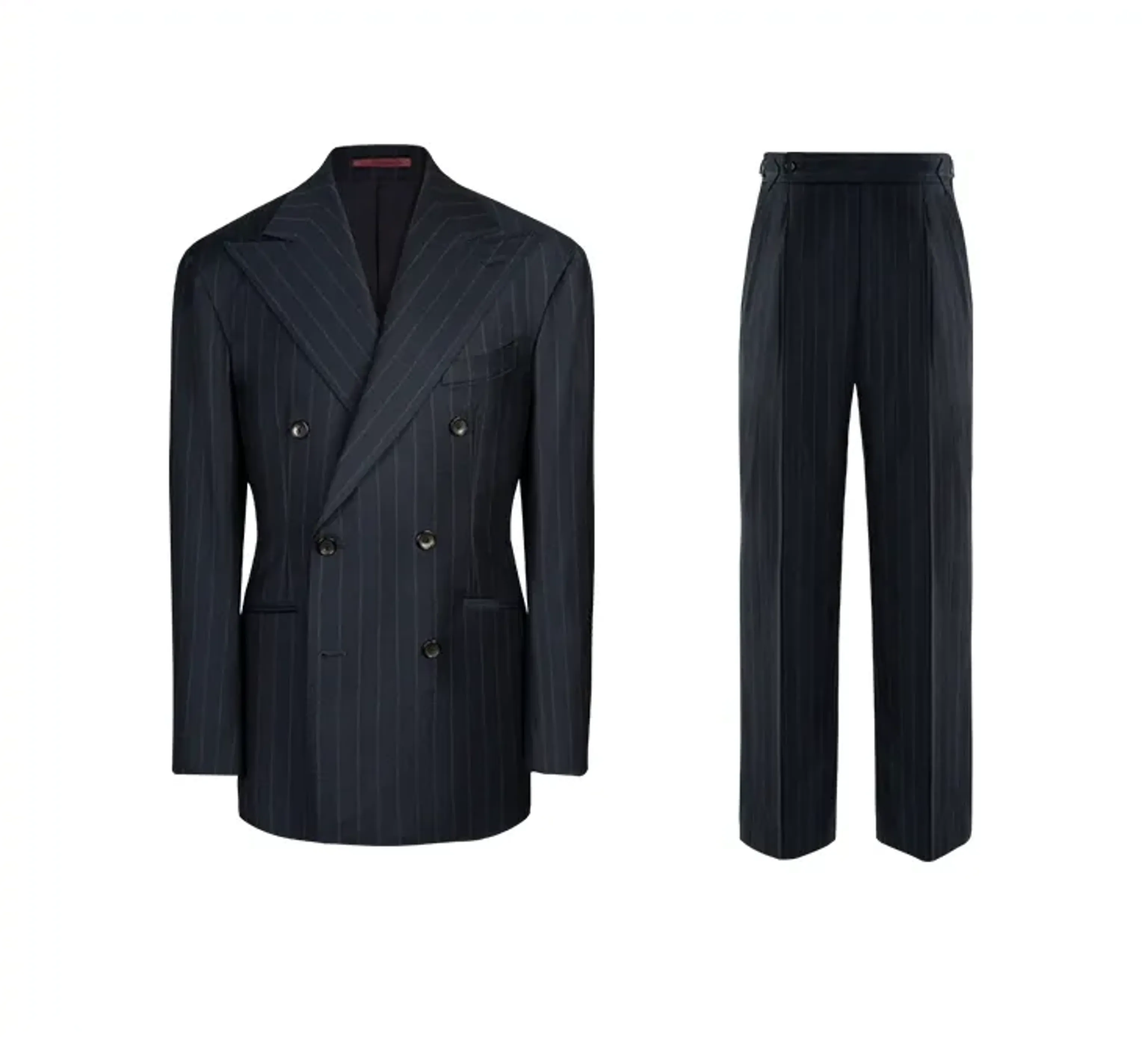 Worsted Virgin Wool Striped Suit - Image 6