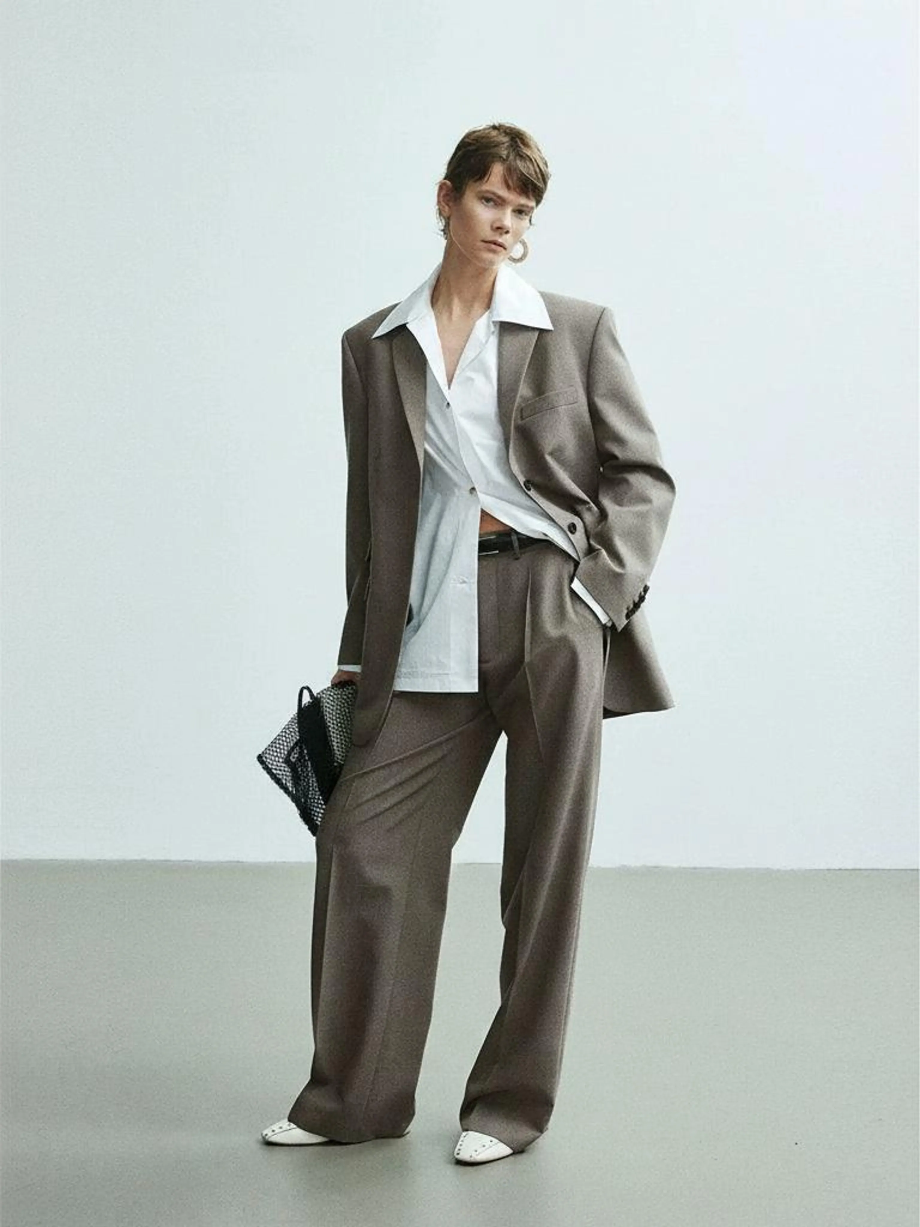 Worsted Wool Suit Trousers