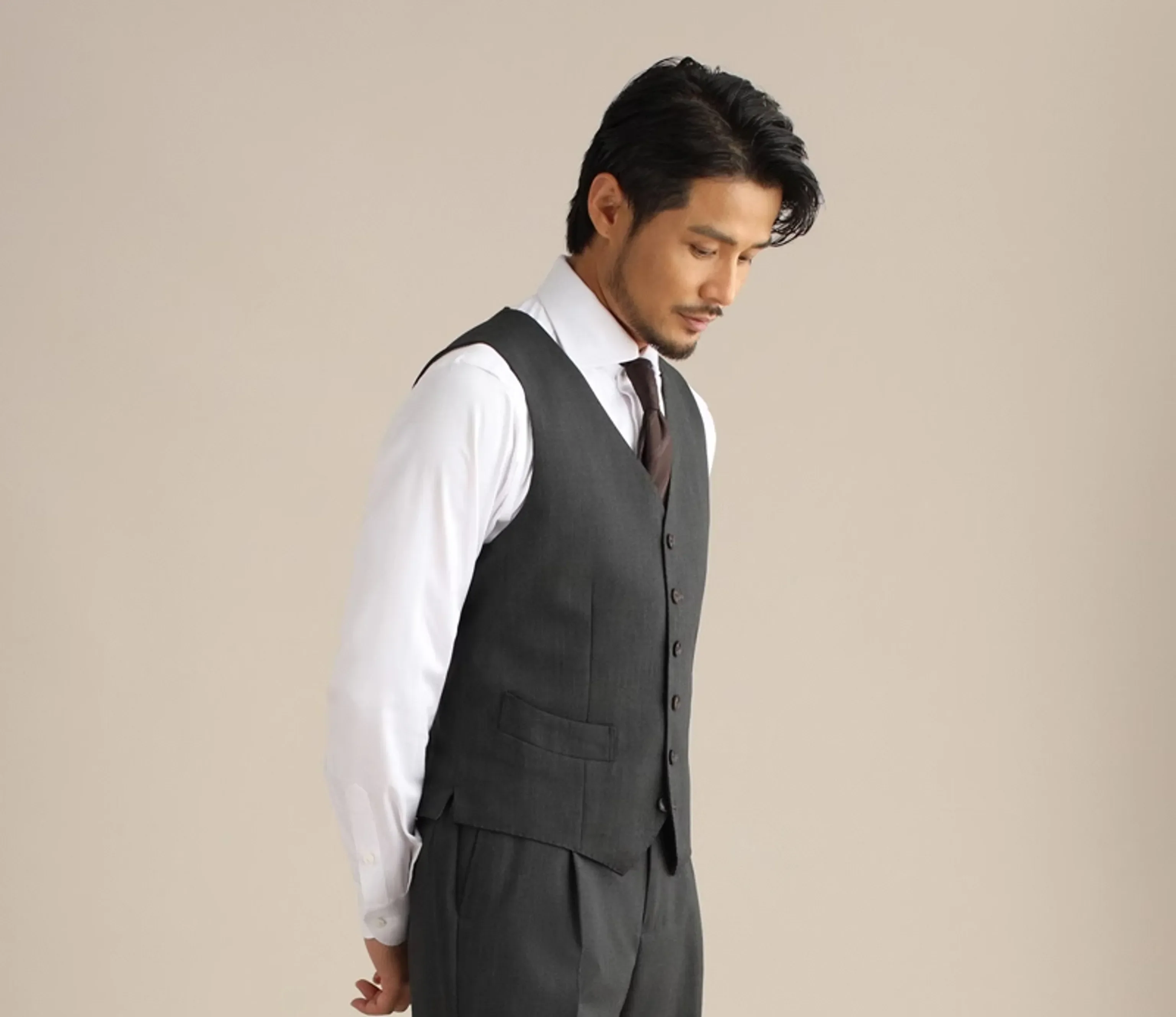 Worsted Wool Suit Vest - Image 3