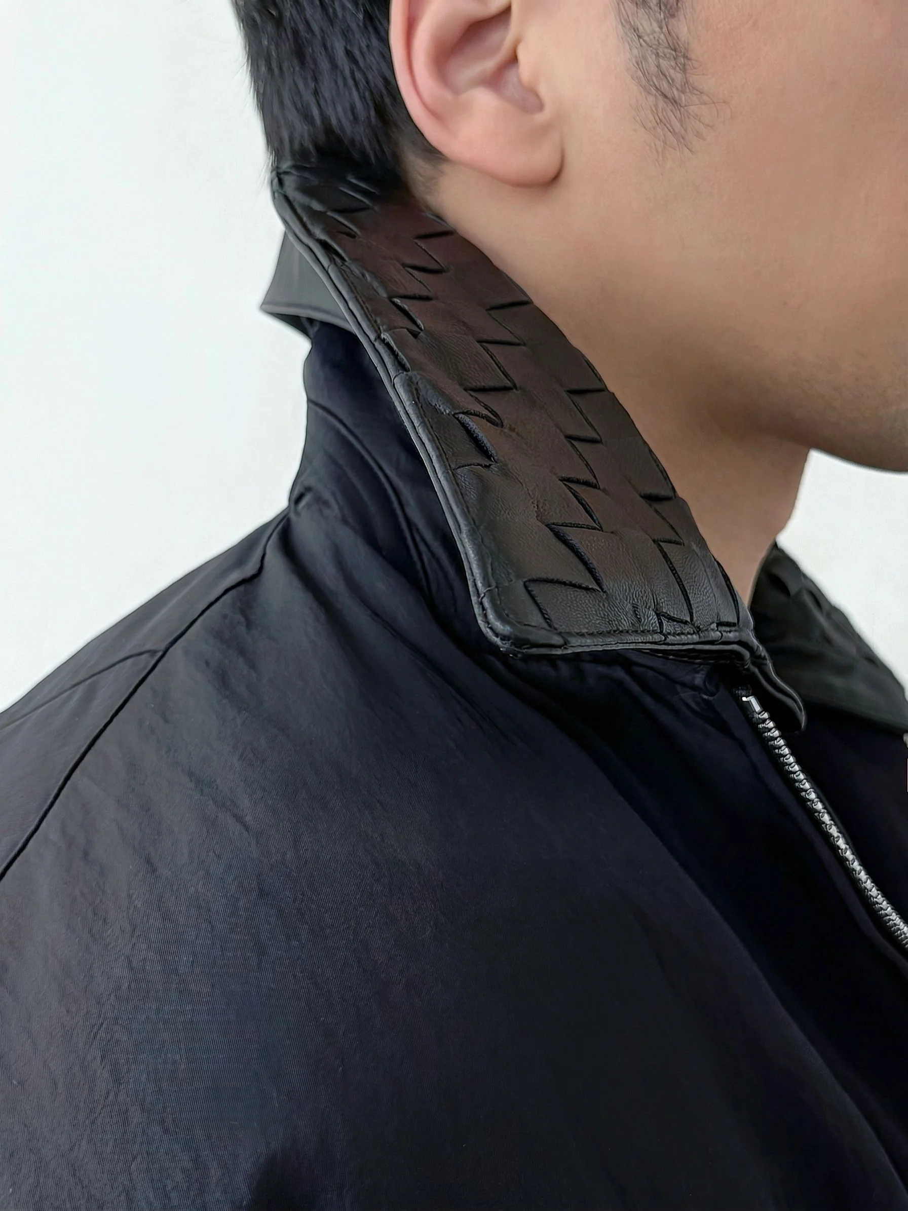 Woven-Collar Puffer Jacket - Image 3