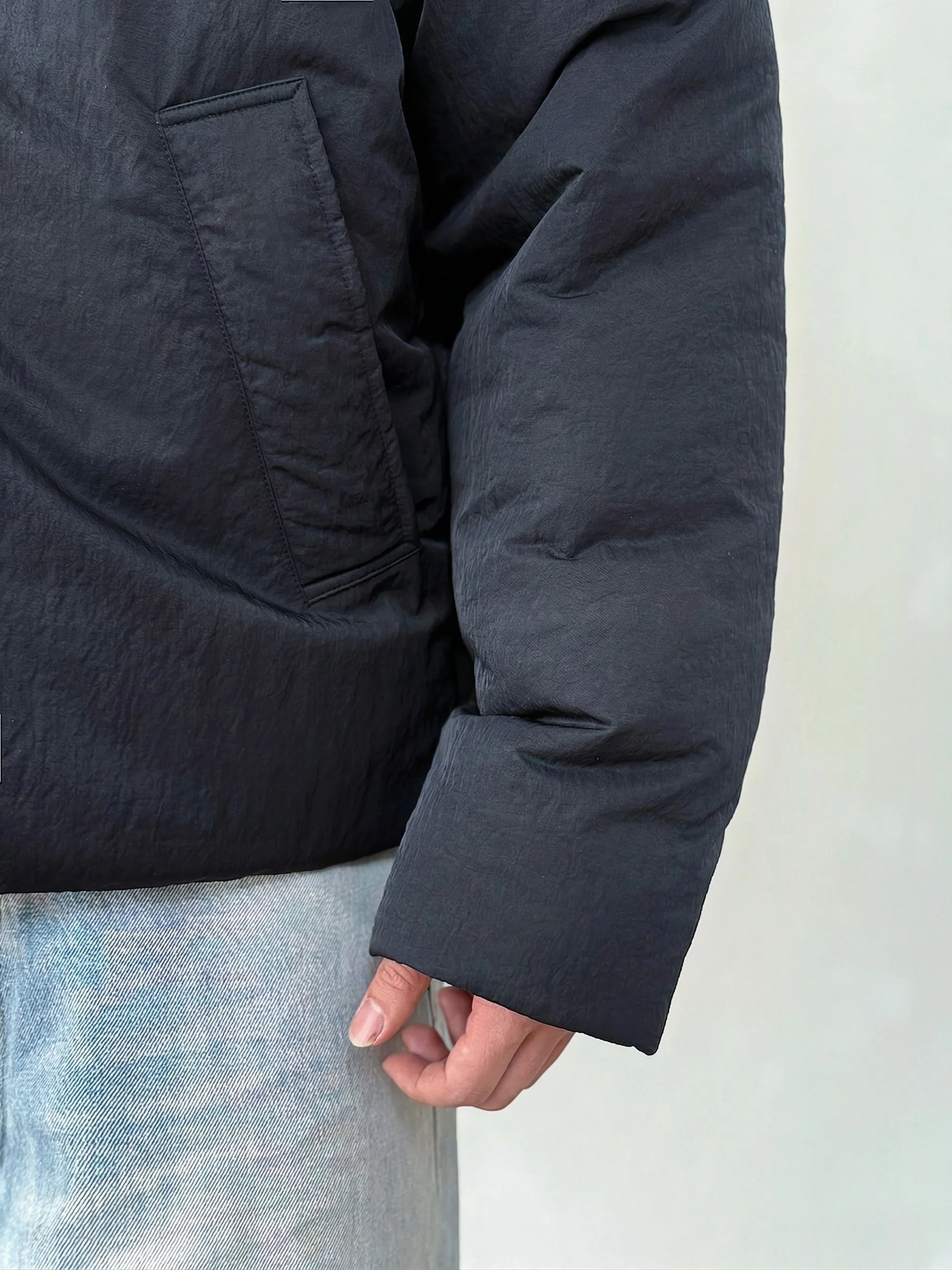 Woven-Collar Puffer Jacket - Image 6