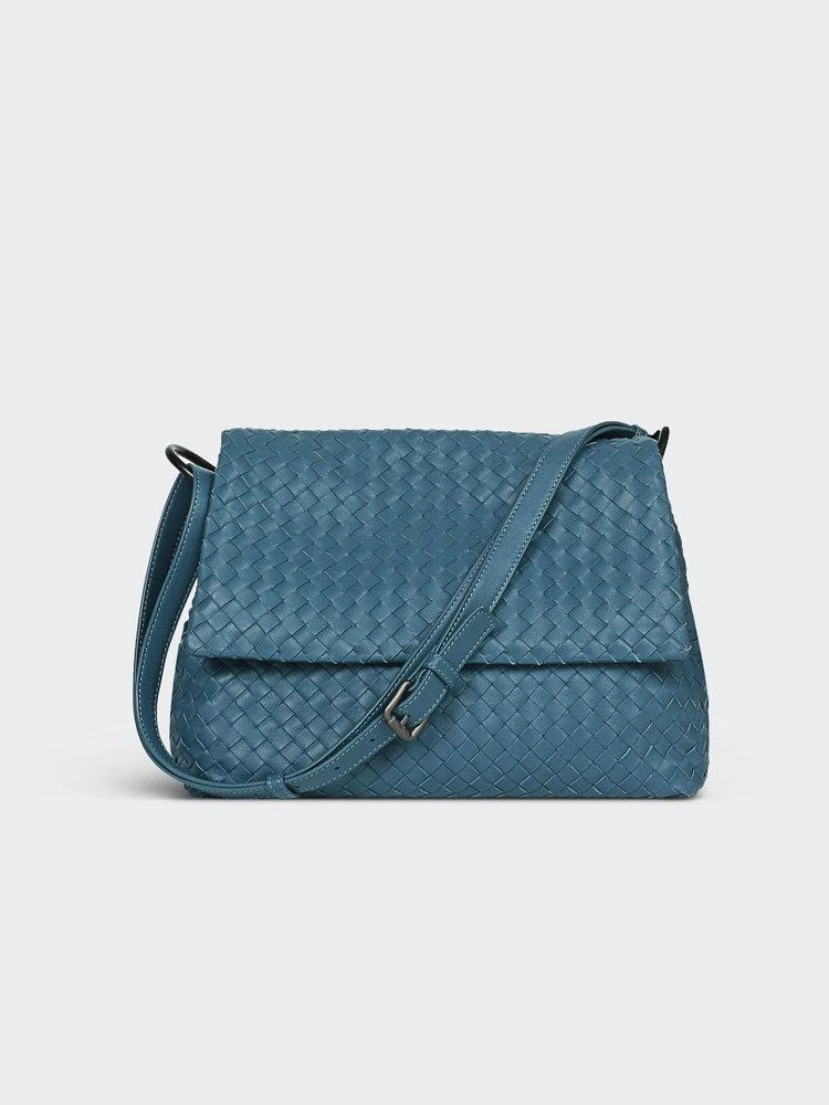 Woven Flap Shoulder Bag