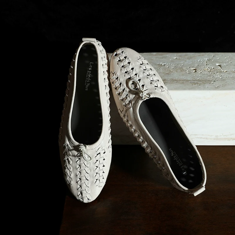 Woven Lambskin Ballet Flats - Image 2