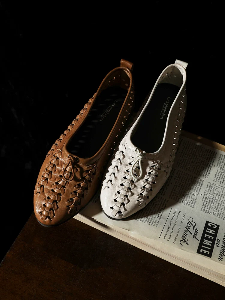 Woven Lambskin Ballet Flats - Image 4