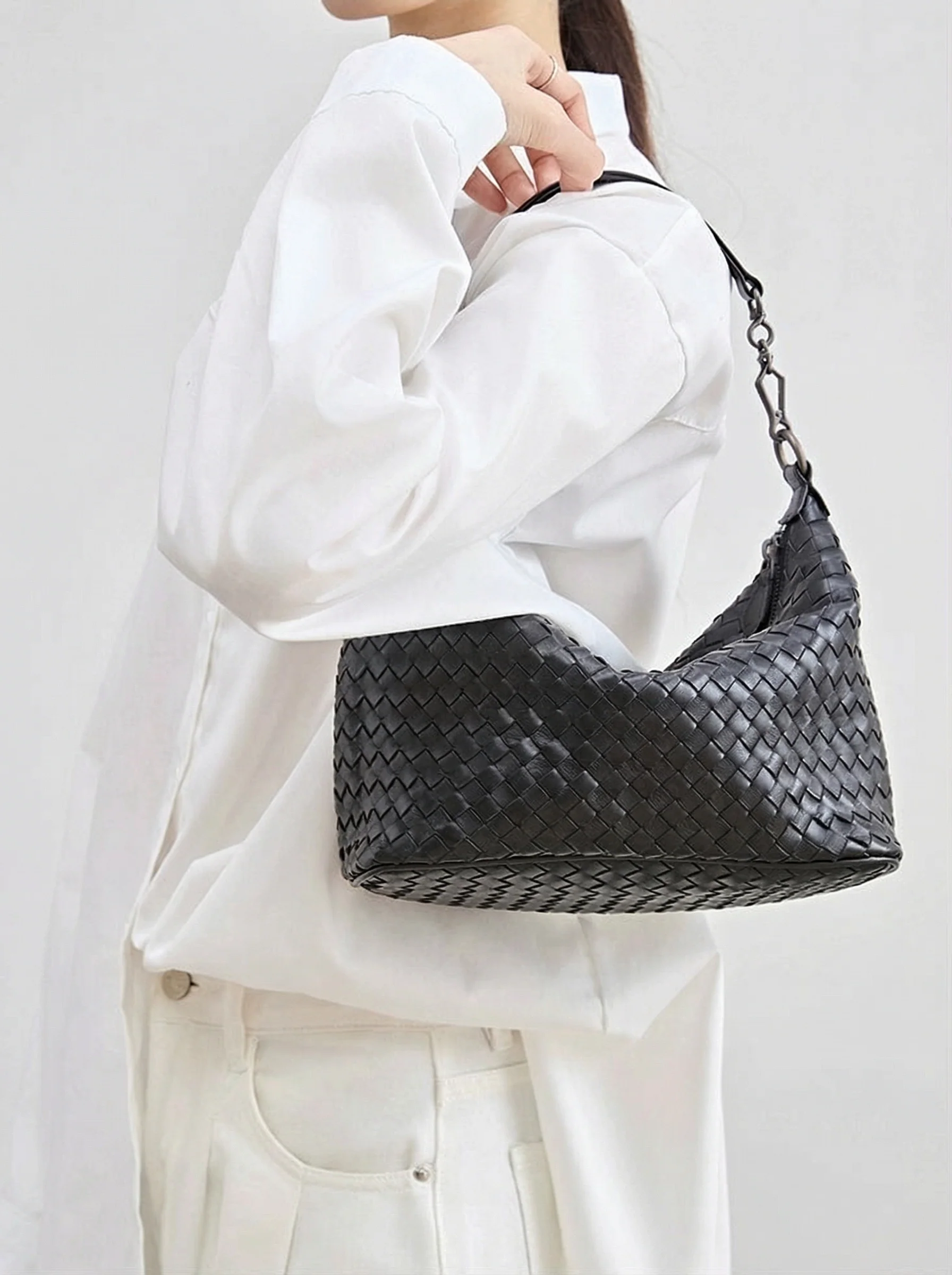 Woven Lambskin Hobo Bag - Image 2