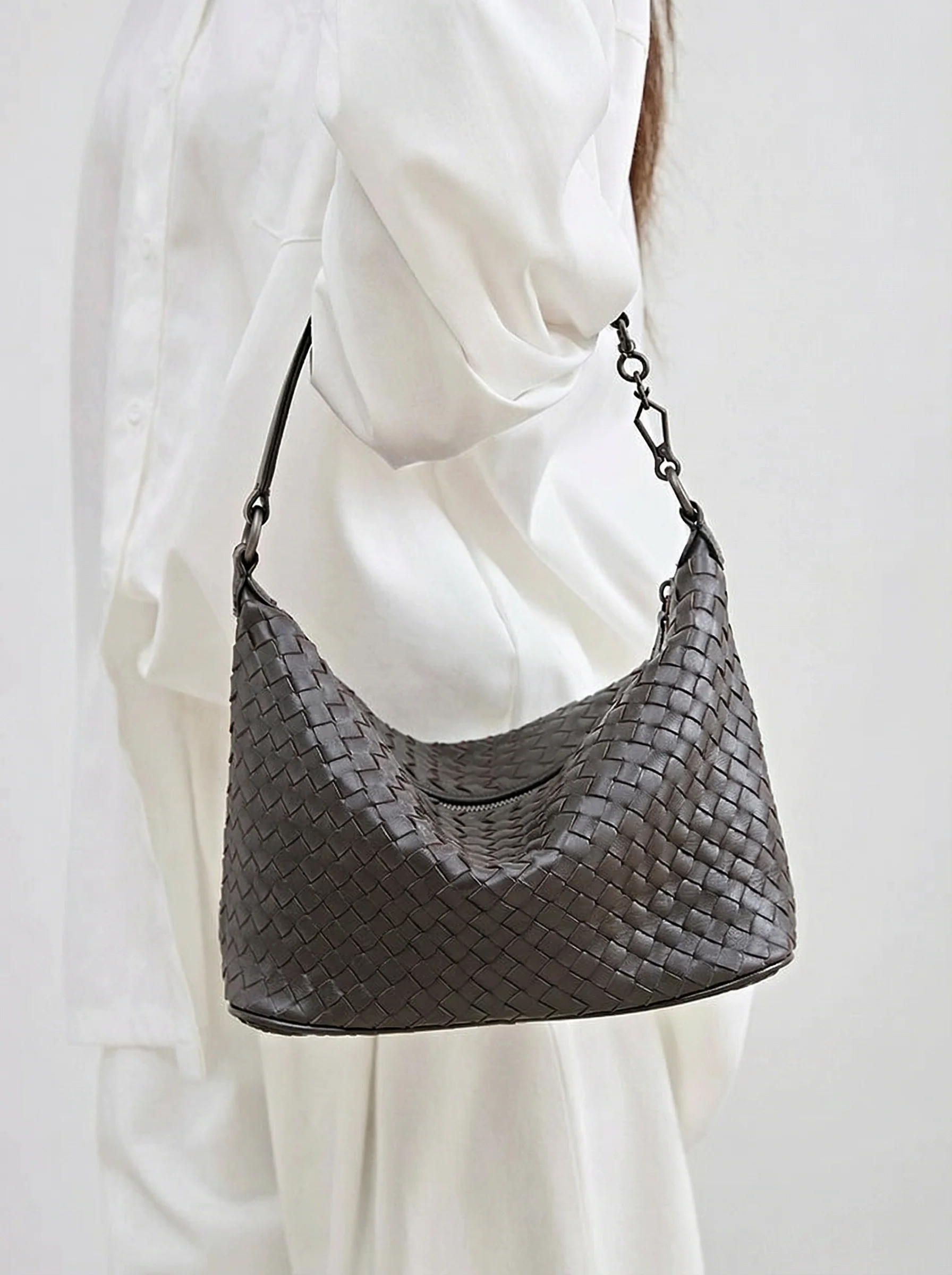 Woven Lambskin Hobo Bag - Image 3
