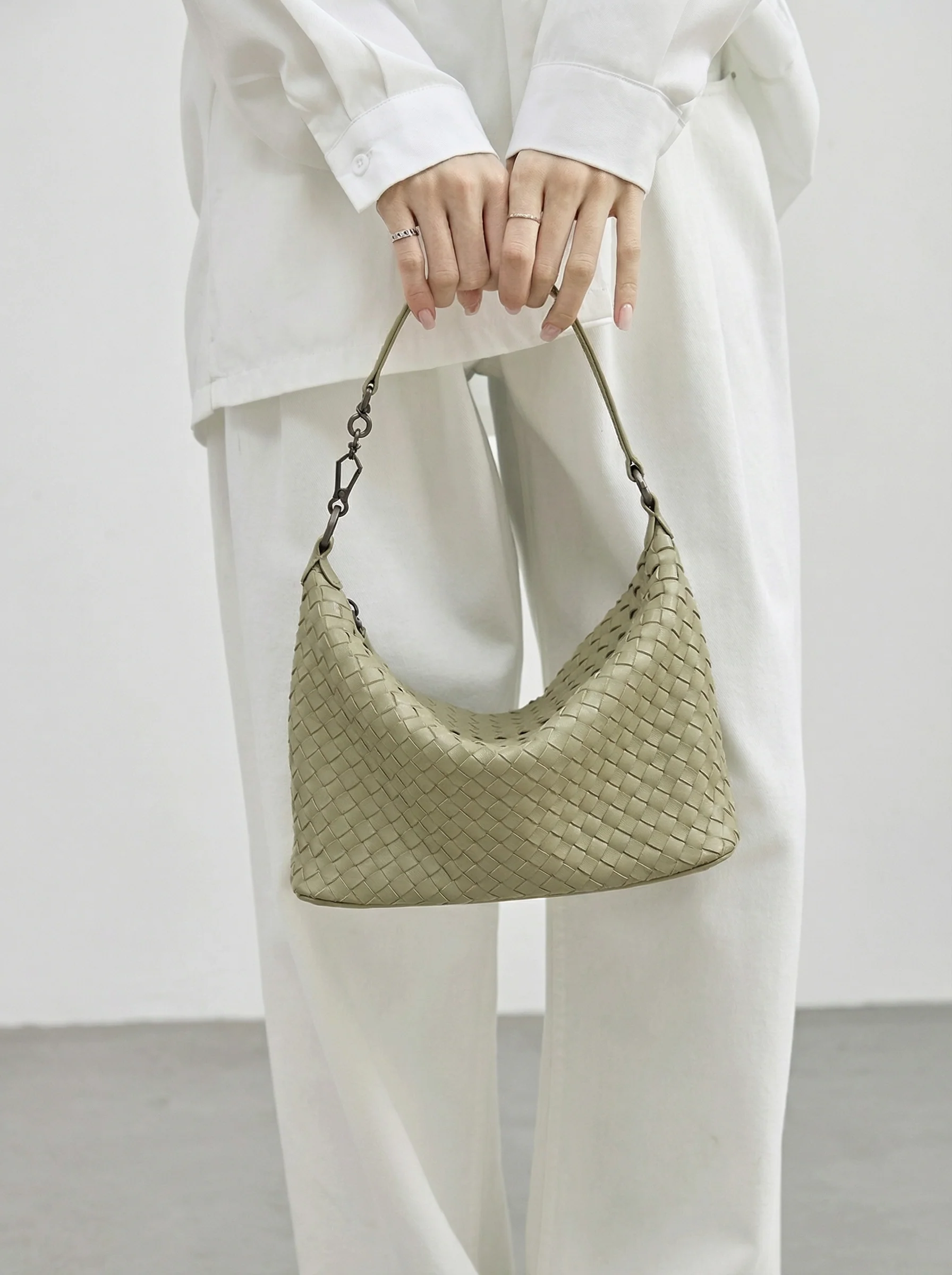 Woven Lambskin Hobo Bag - Image 4